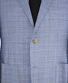 $1,895 CANALI - "KEI" Baby Blue Wool/Silk/Linen Patch Pocket Blazer - 46R