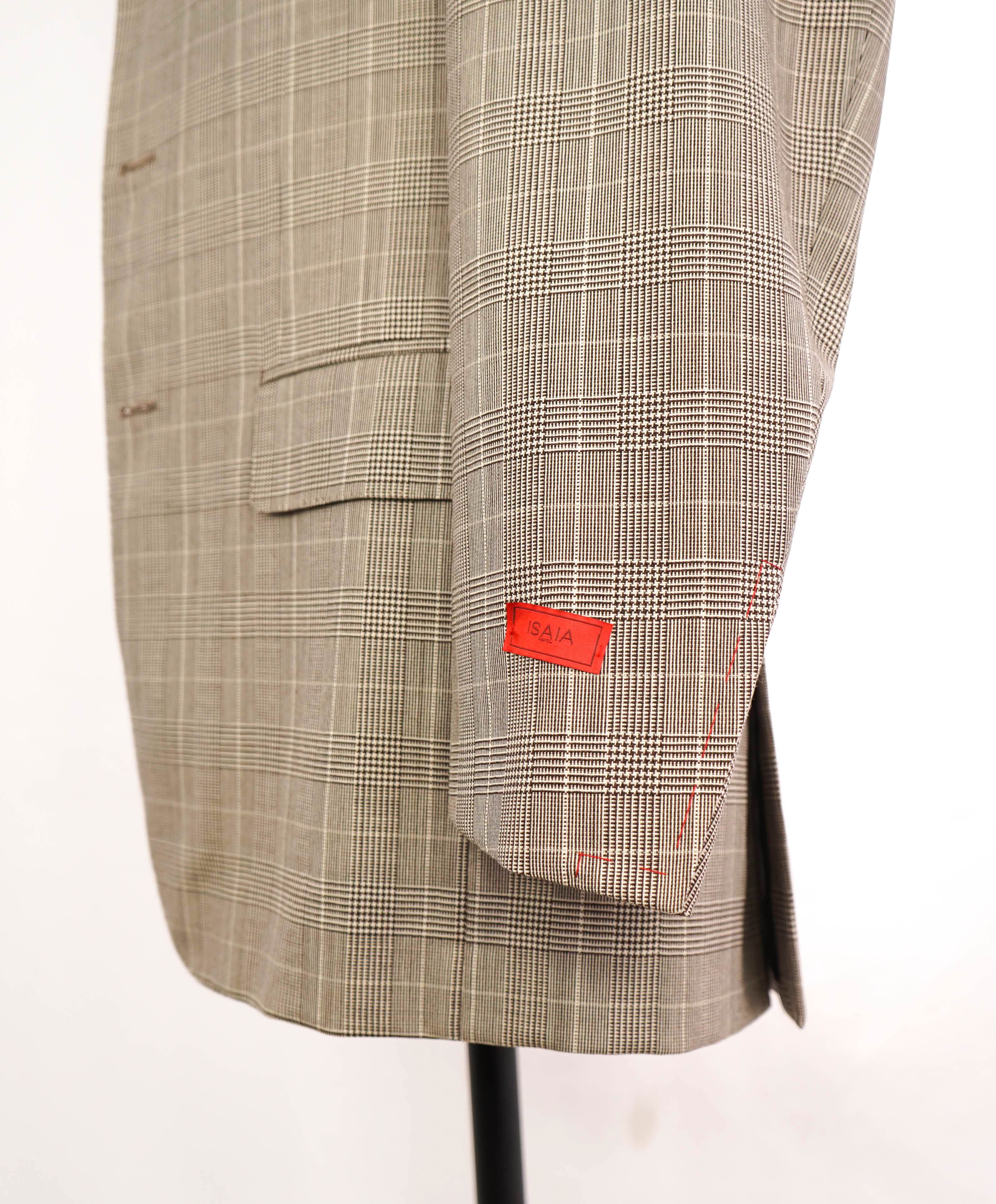 $2,995 ISAIA - Pure Wool Prince of Wales Check *BASE E* Blazer - 40R