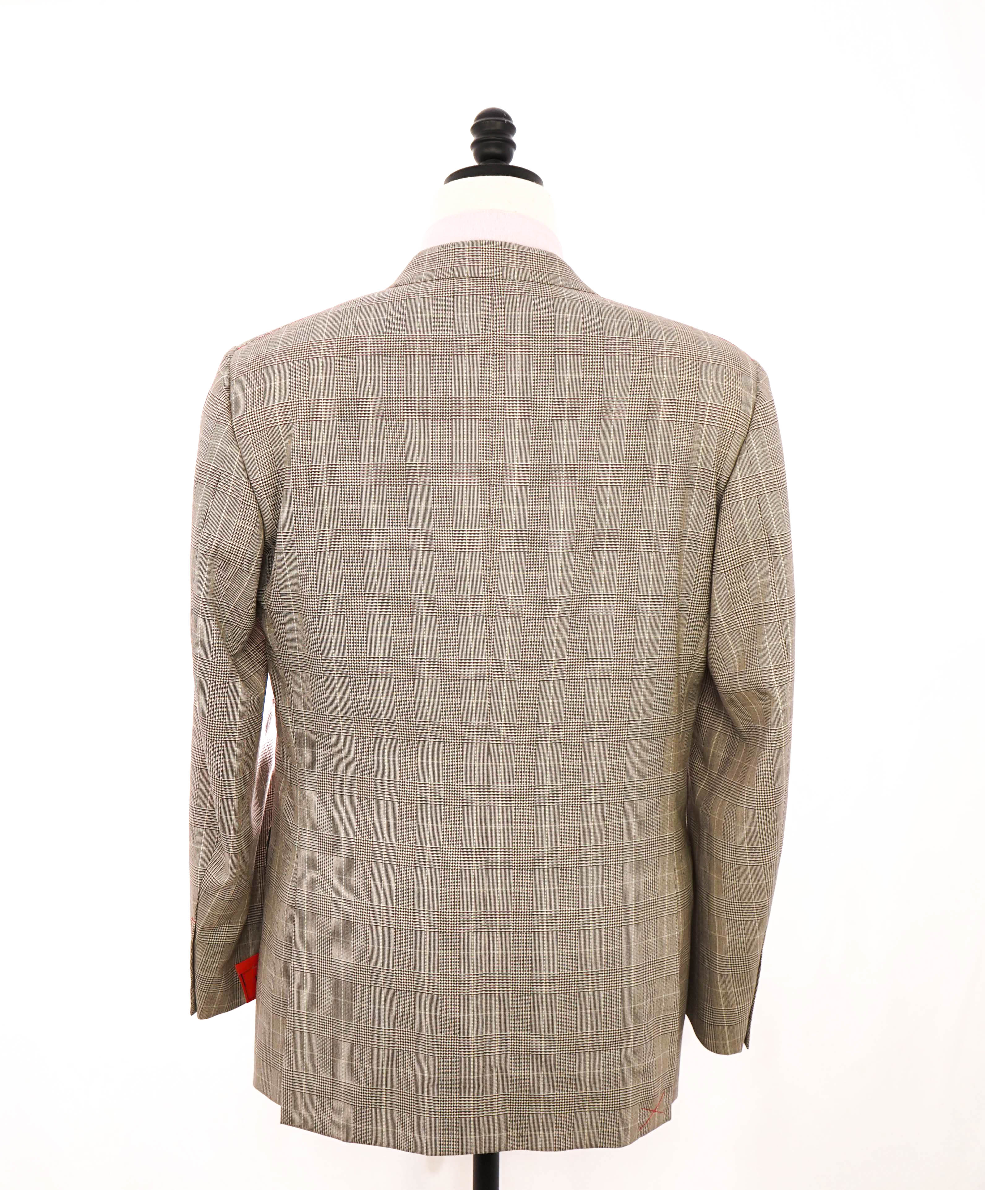 $2,995 ISAIA - Pure Wool Prince of Wales Check *BASE E* Blazer - 40R