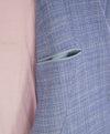 $1,895 CANALI - "KEI" Baby Blue Wool/Silk/Linen Patch Pocket Blazer - 46R