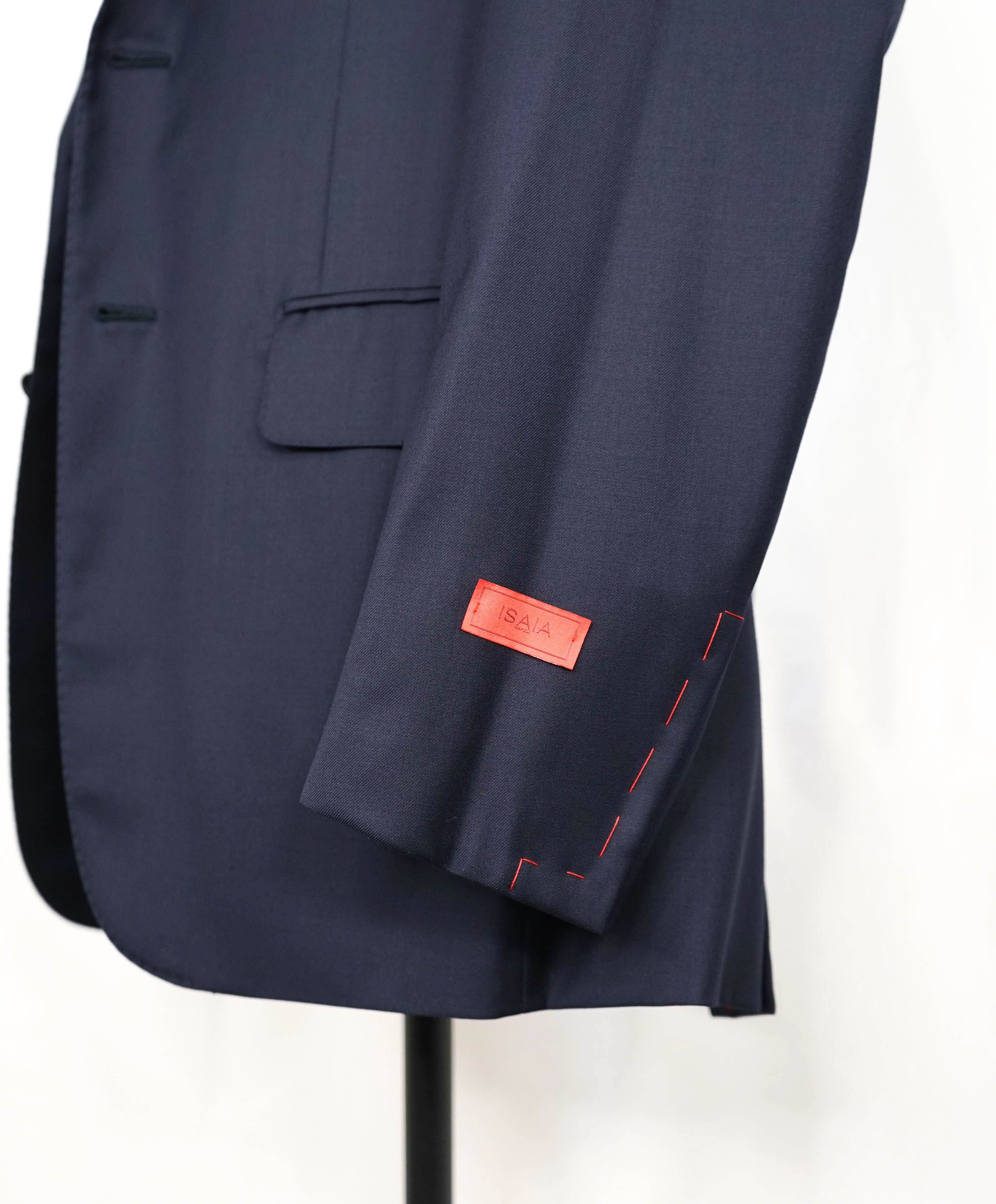 $2,995 ISAIA - "AQUASPIDER S" Super 160's Navy Blue Blazer - 42L