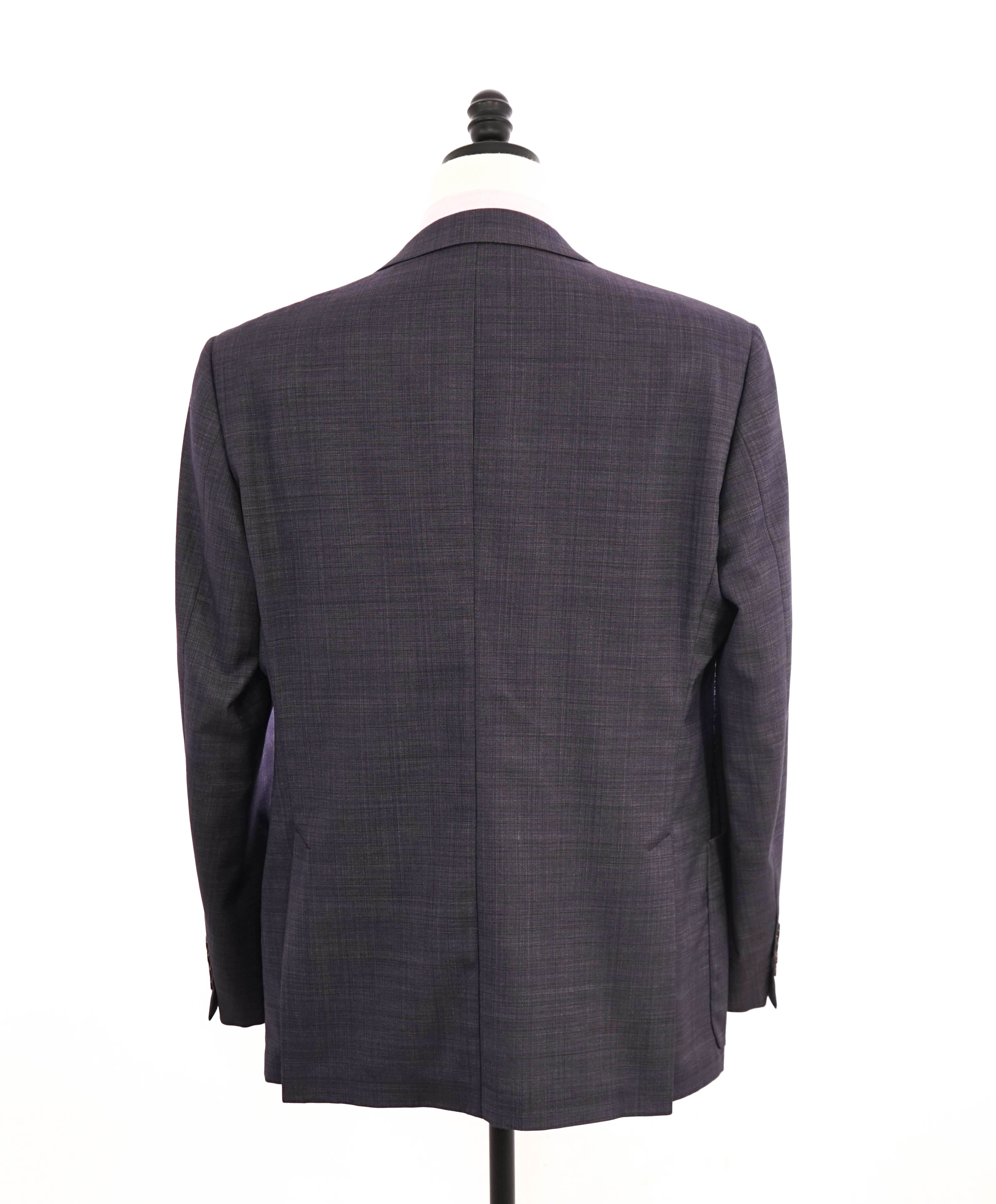 $1,995 ARMANI COLLEZIONI - Purple & Blue Abstract Patch Pocket Jacket Blazer - 44R