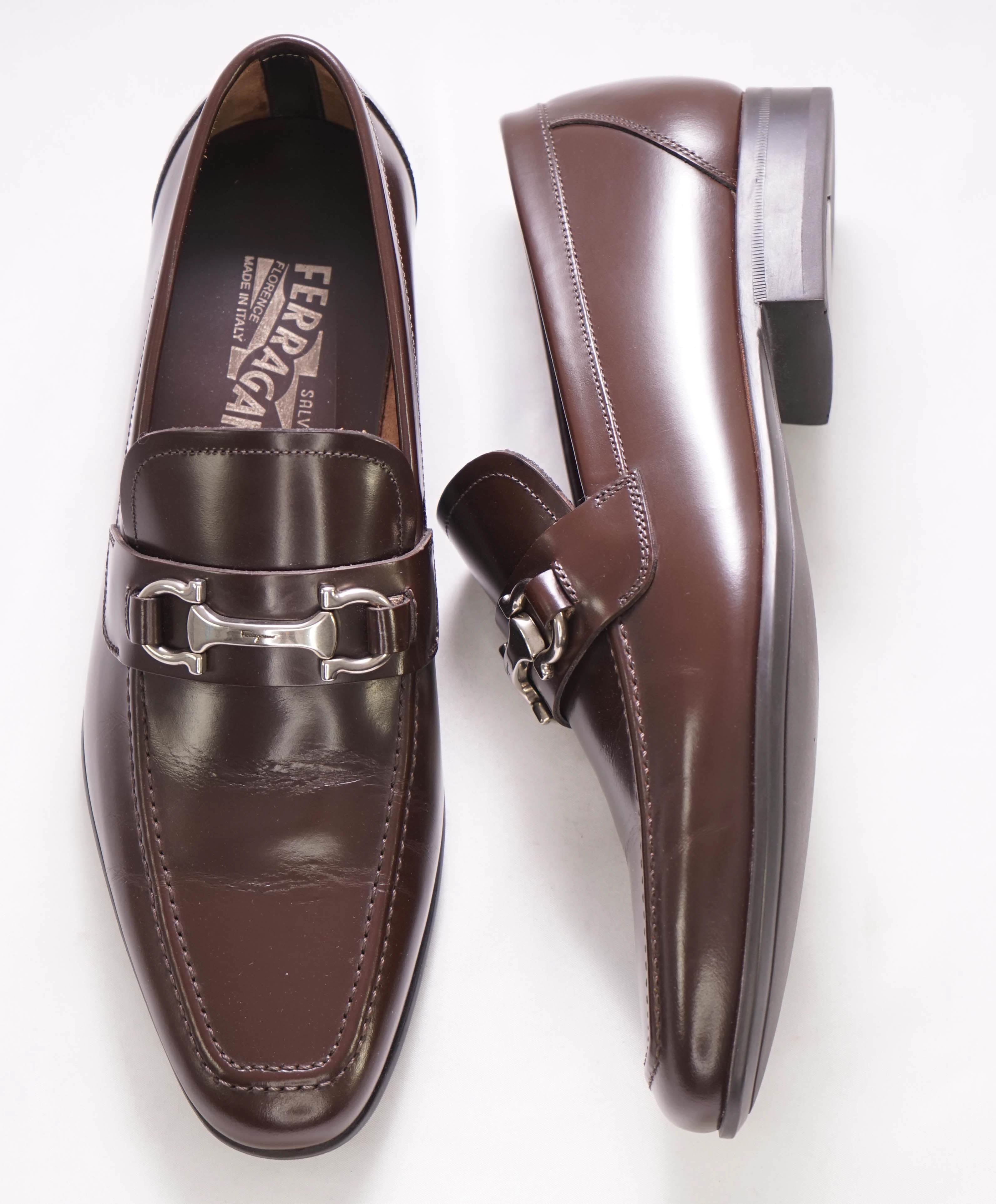 $700 SALVATORE FERRAGAMO - *LAWTON * Gancini Logo Loafer - 7 EE US