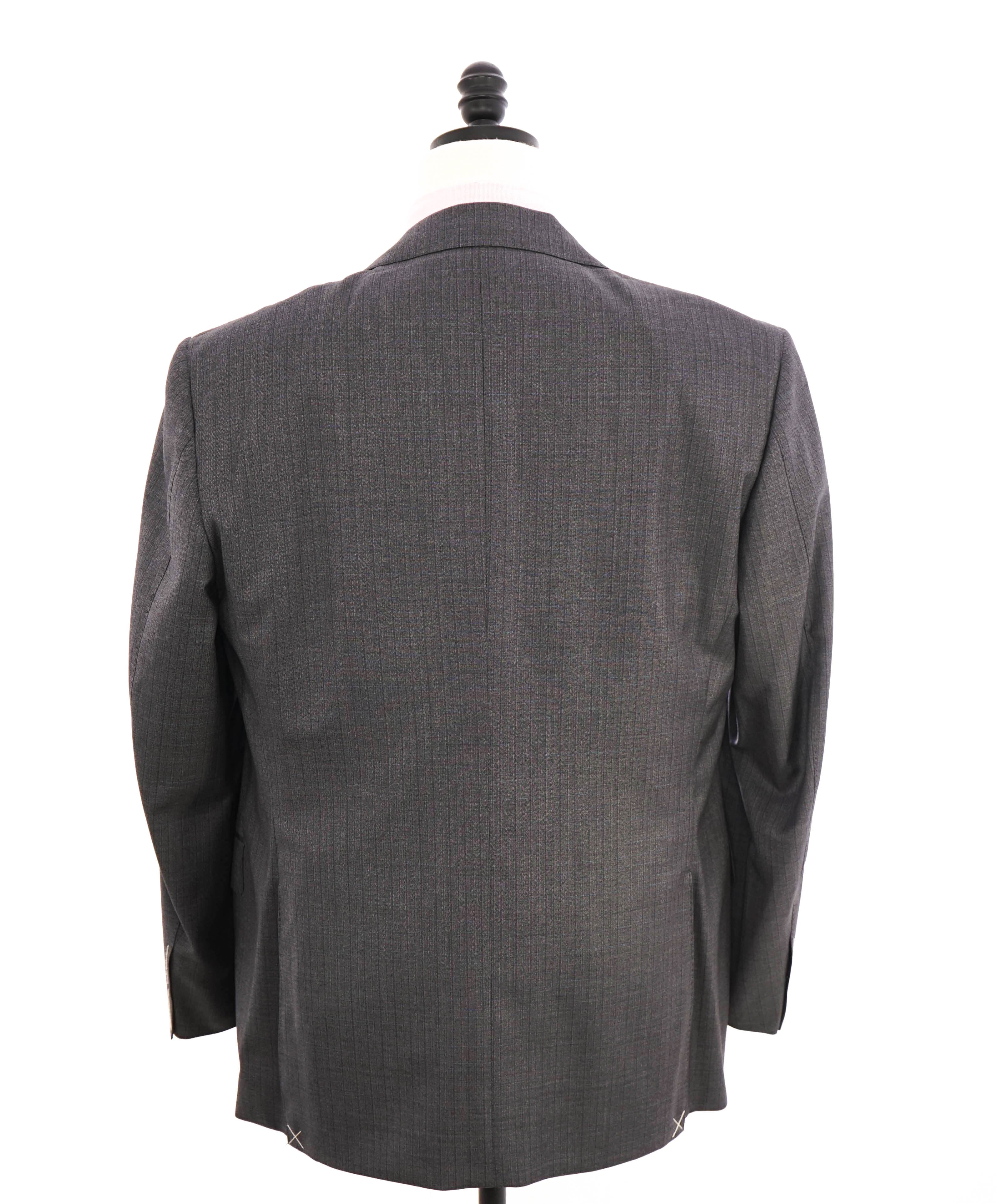 $2,495 CANALI - "EXCLUSIVE Super 150's" Gray Blue Check Blazer - 42R