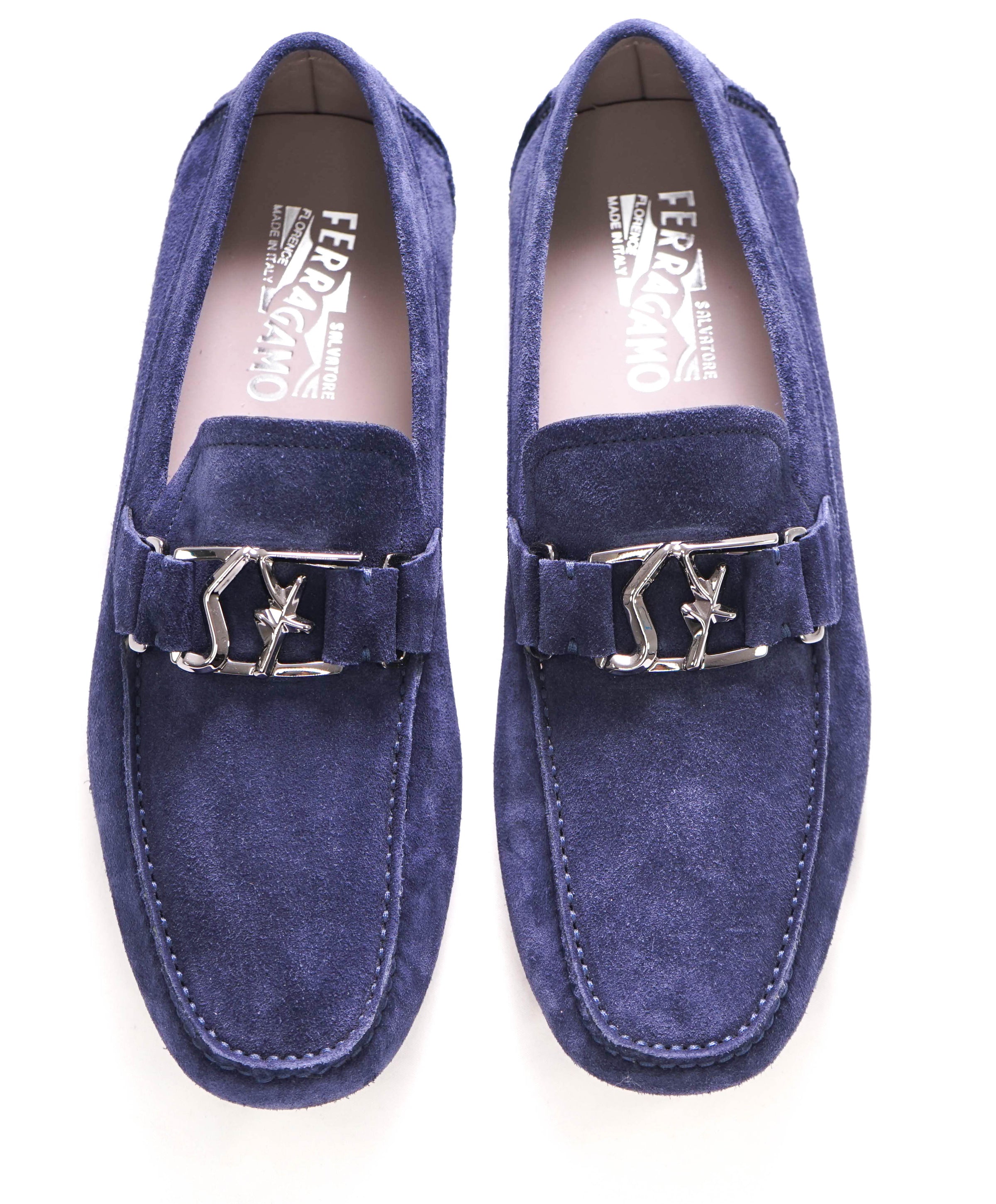 Blue suede ferragamo best sale