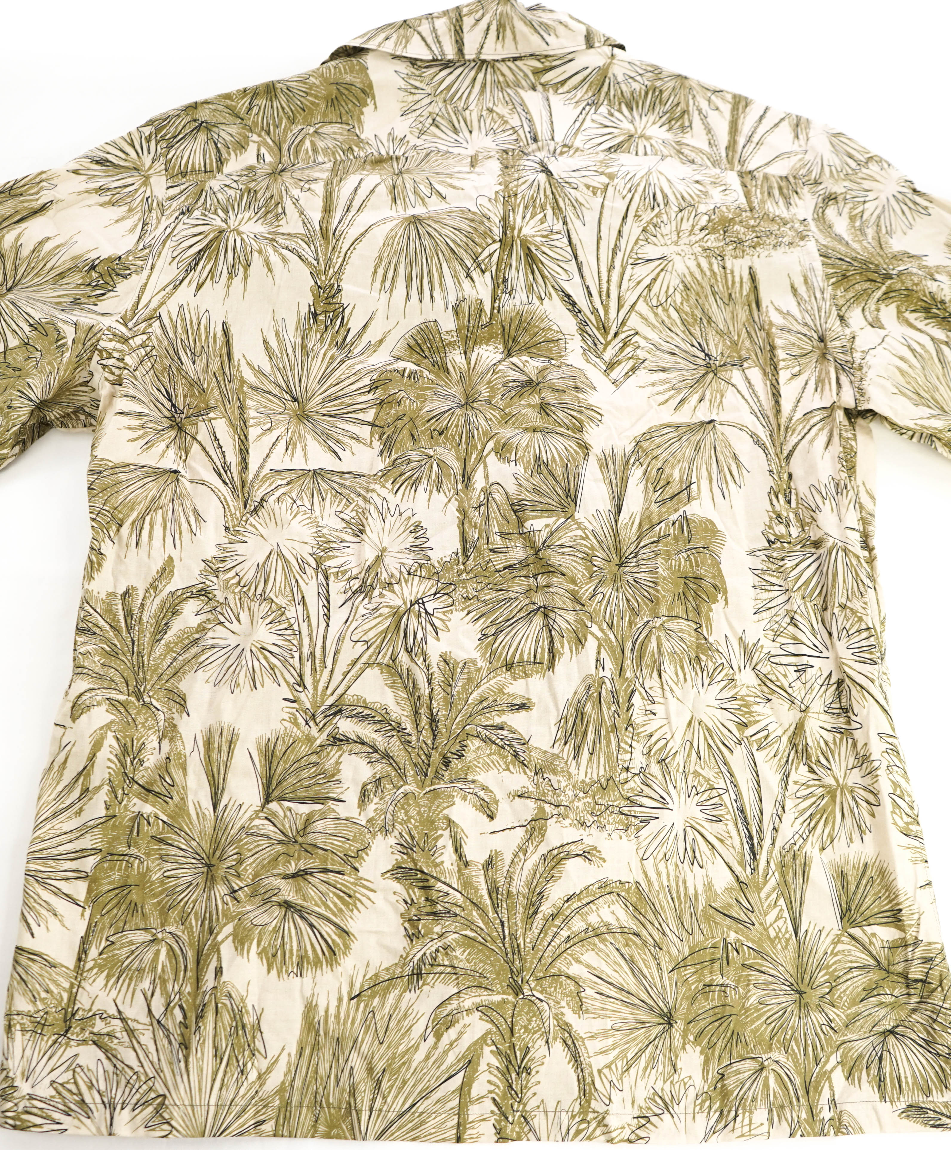 $395 ELEVENTY - Green *PALM* Havana Camp Collar Resort Shirt - M