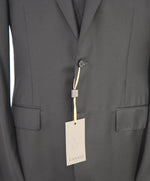 $1,795 CANALI -  Black Solid Notch Lapel 2-Btn Blazer - 46L US