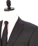 $1,795 CANALI -  Black Solid Notch Lapel 2-Btn Blazer - 46L US