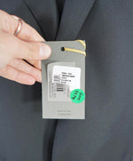 $1,795 CANALI -  Black Solid Notch Lapel 2-Btn Blazer - 46L US