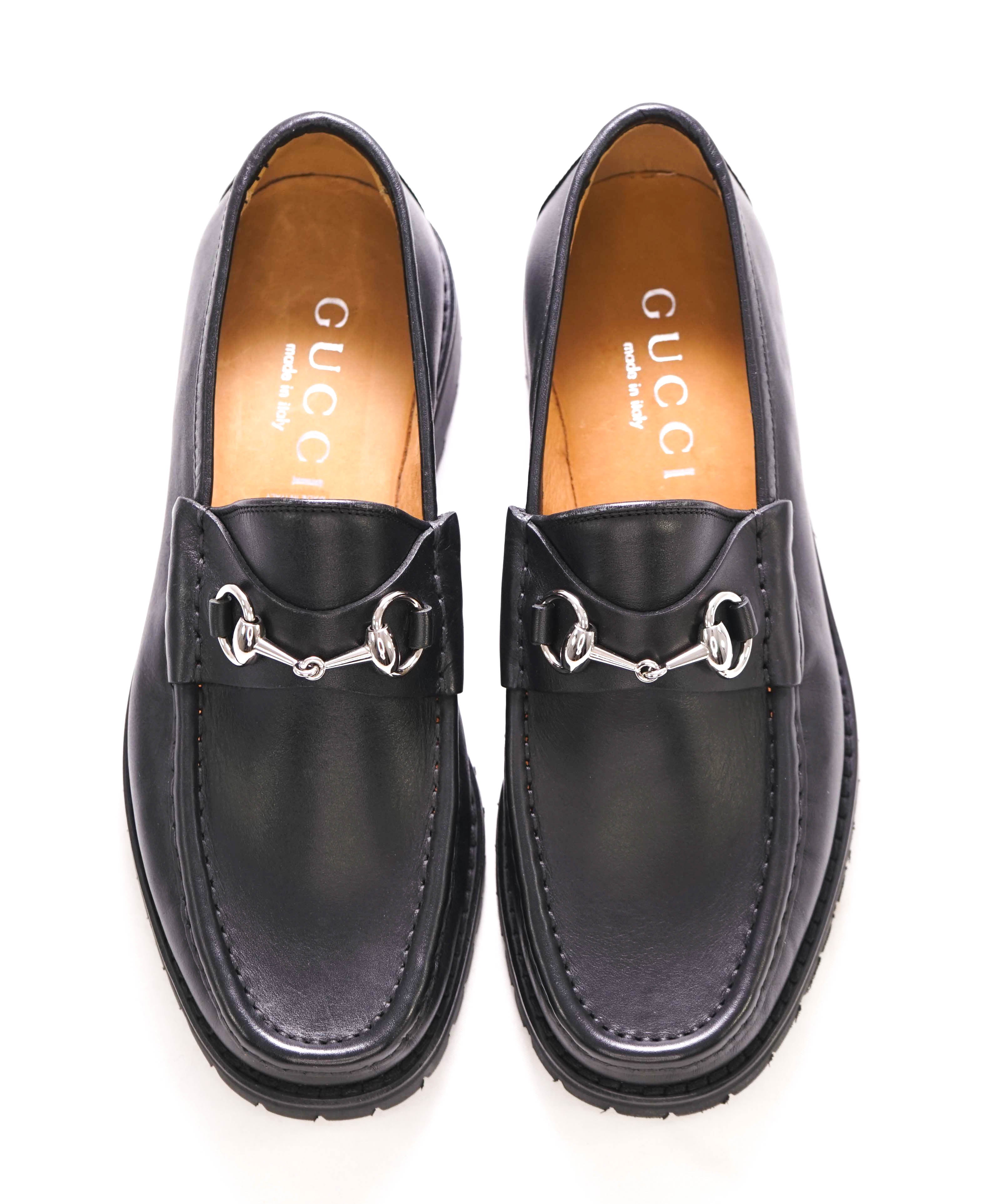 GUCCI - Horse-bit Loafers Black Iconic Style - 7.5US (7 G Stamped On Shoe)