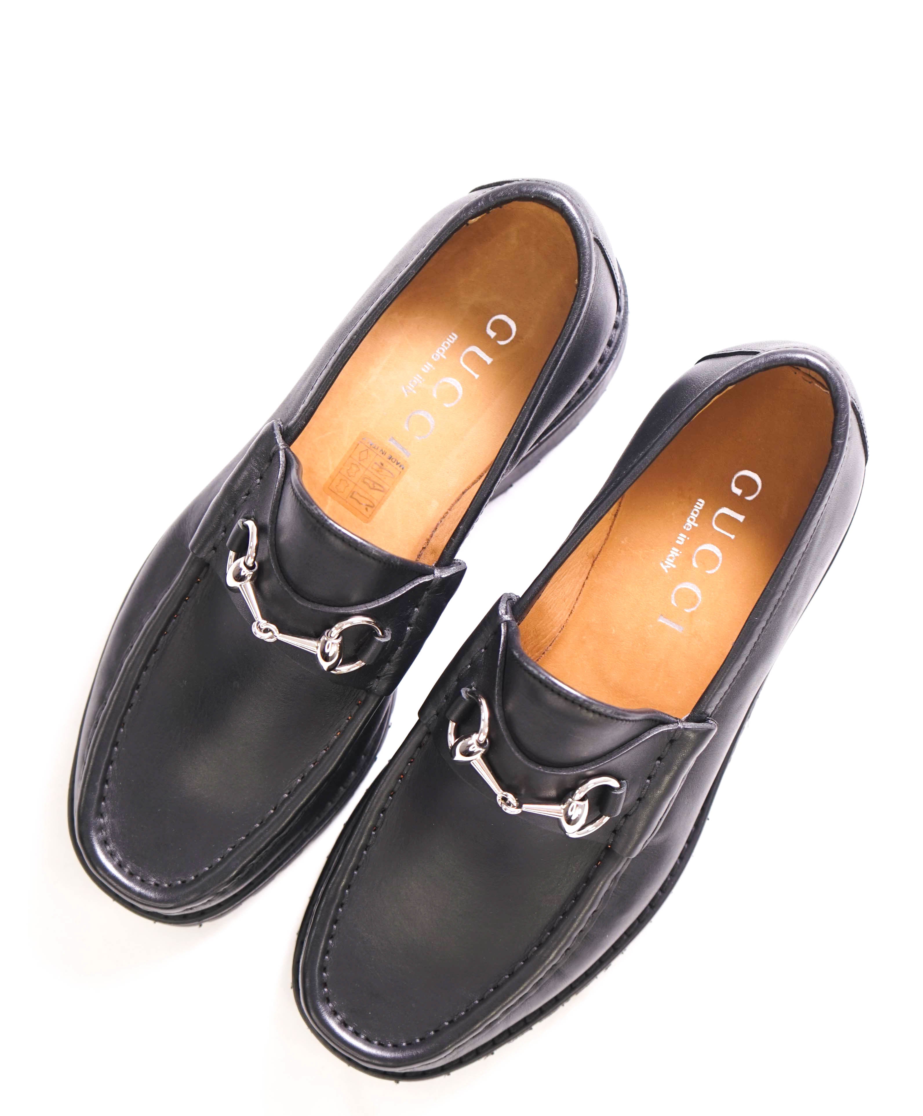 GUCCI - Horse-bit Loafers Black Iconic Style - 7.5US (7 G Stamped On Shoe)