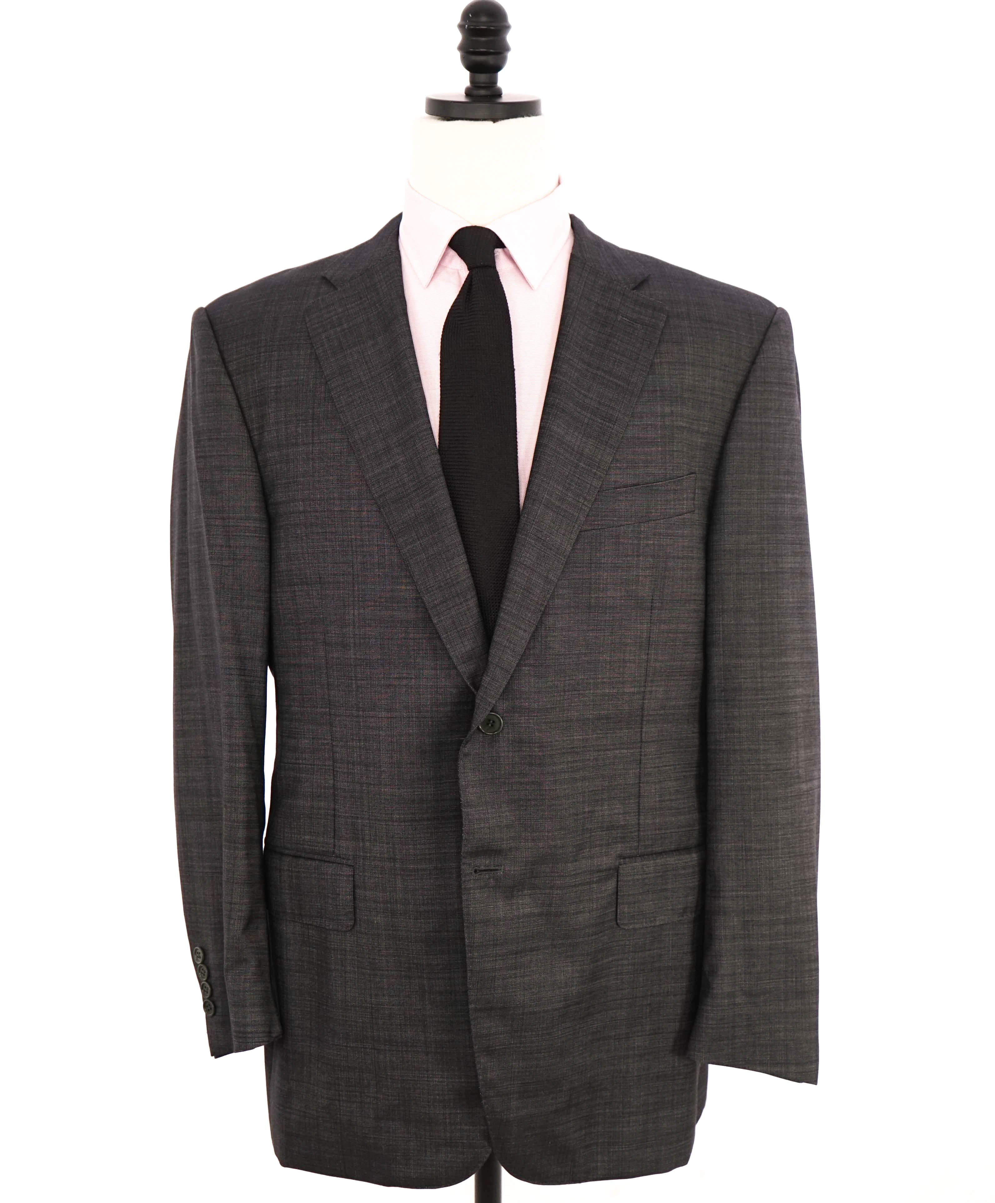 $1,795 CANALI -  Gray Textured Notch Lapel 2-Btn Blazer - 44R US