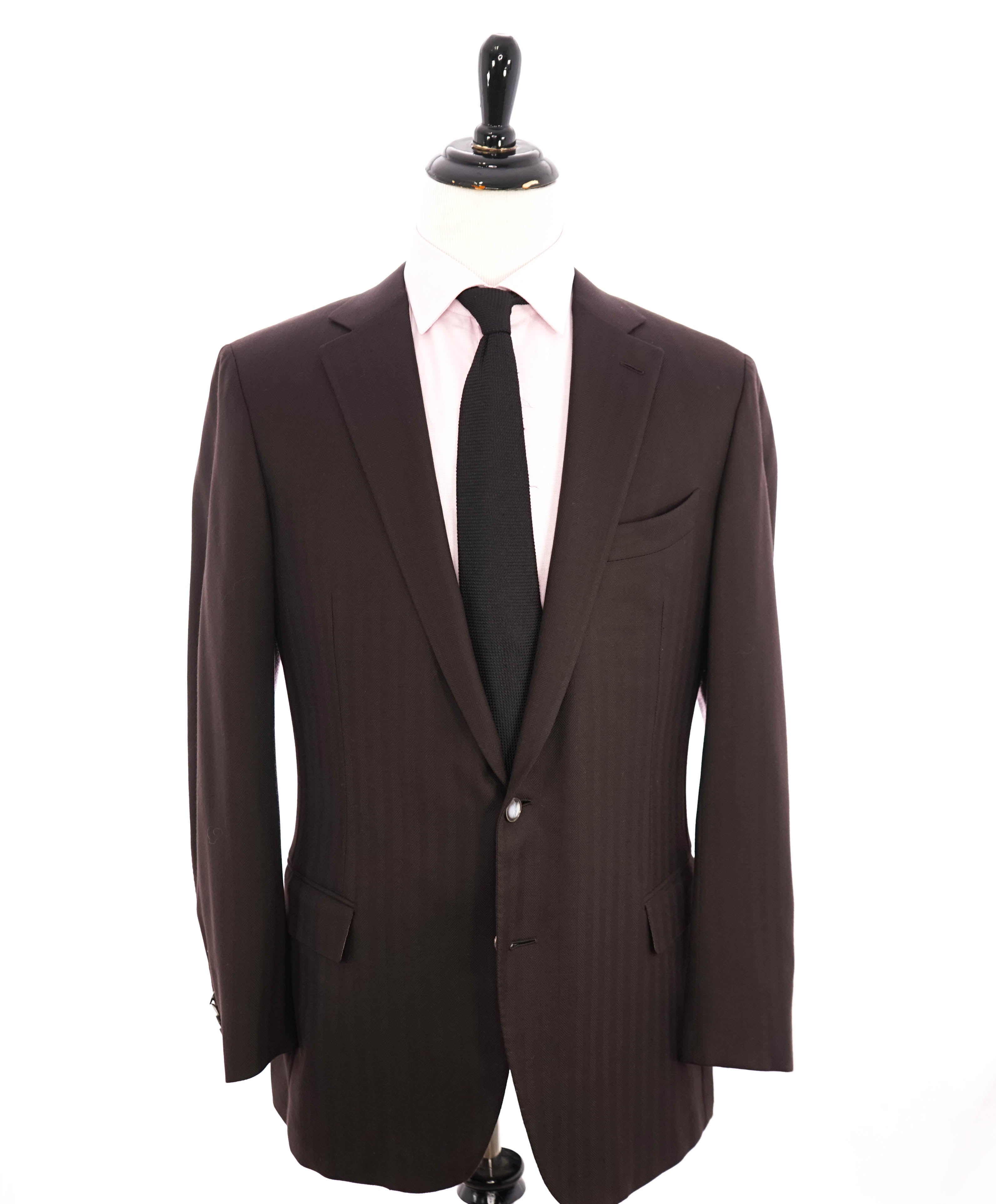 $5,000 ERMENEGILDO ZEGNA-“COUTURE” Pure CAHSMERE Herringbone Blazer-46