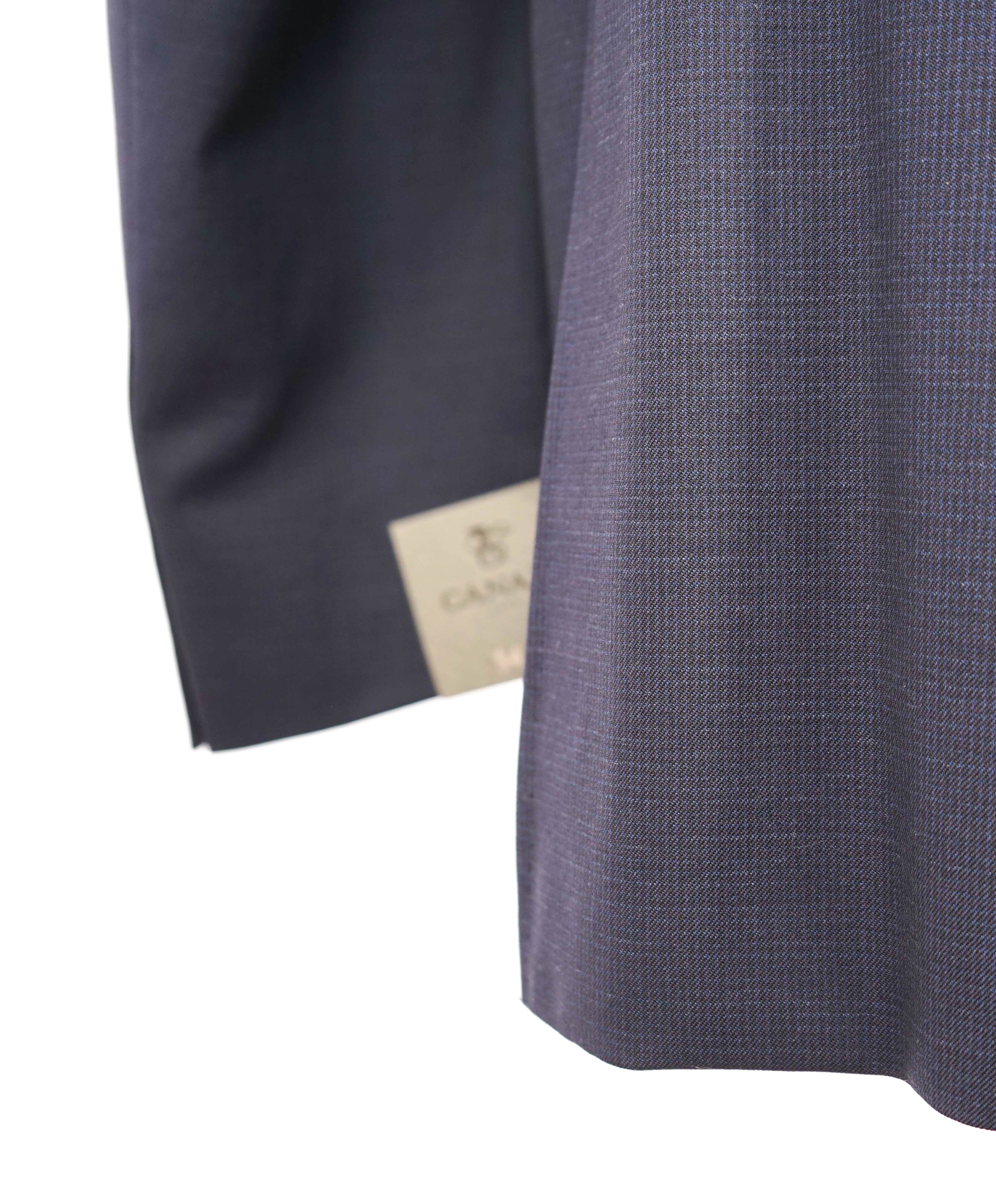 $2,195 CANALI - "KEI" "IMPECCABILE" Blue Micro Check Wool Blazer - 44L