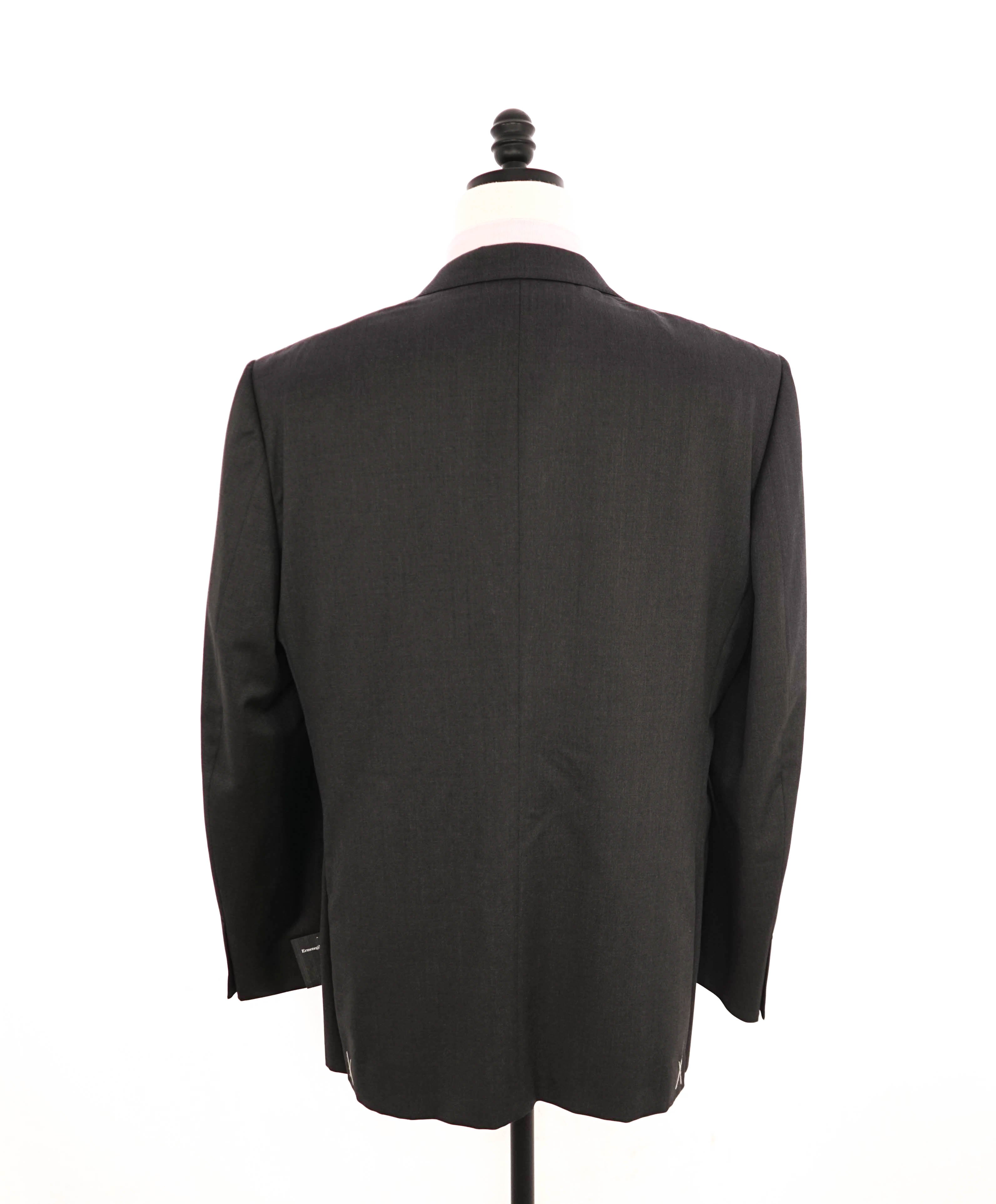 $2,695 ERMENEGILDO ZEGNA -"Micronsphere" GRAY Solid Suit 2-Piece - 48R