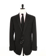 EMPORIO ARMANI - Super 130's "G Line" 1-Button Notch Lapel Black Tuxedo - 48L