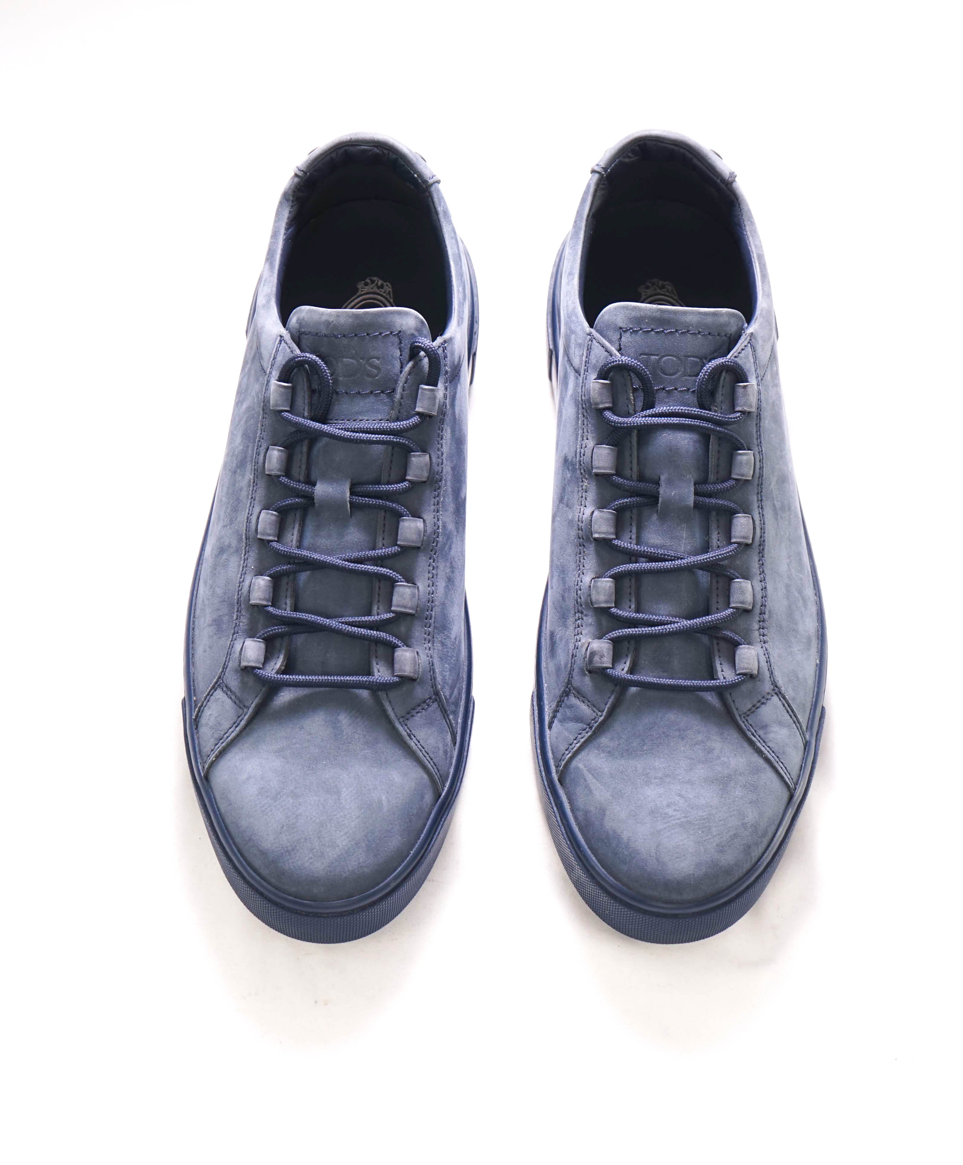 TOD’S - Blue Suede Logo Low Top Sneakers - 9 US (8T)