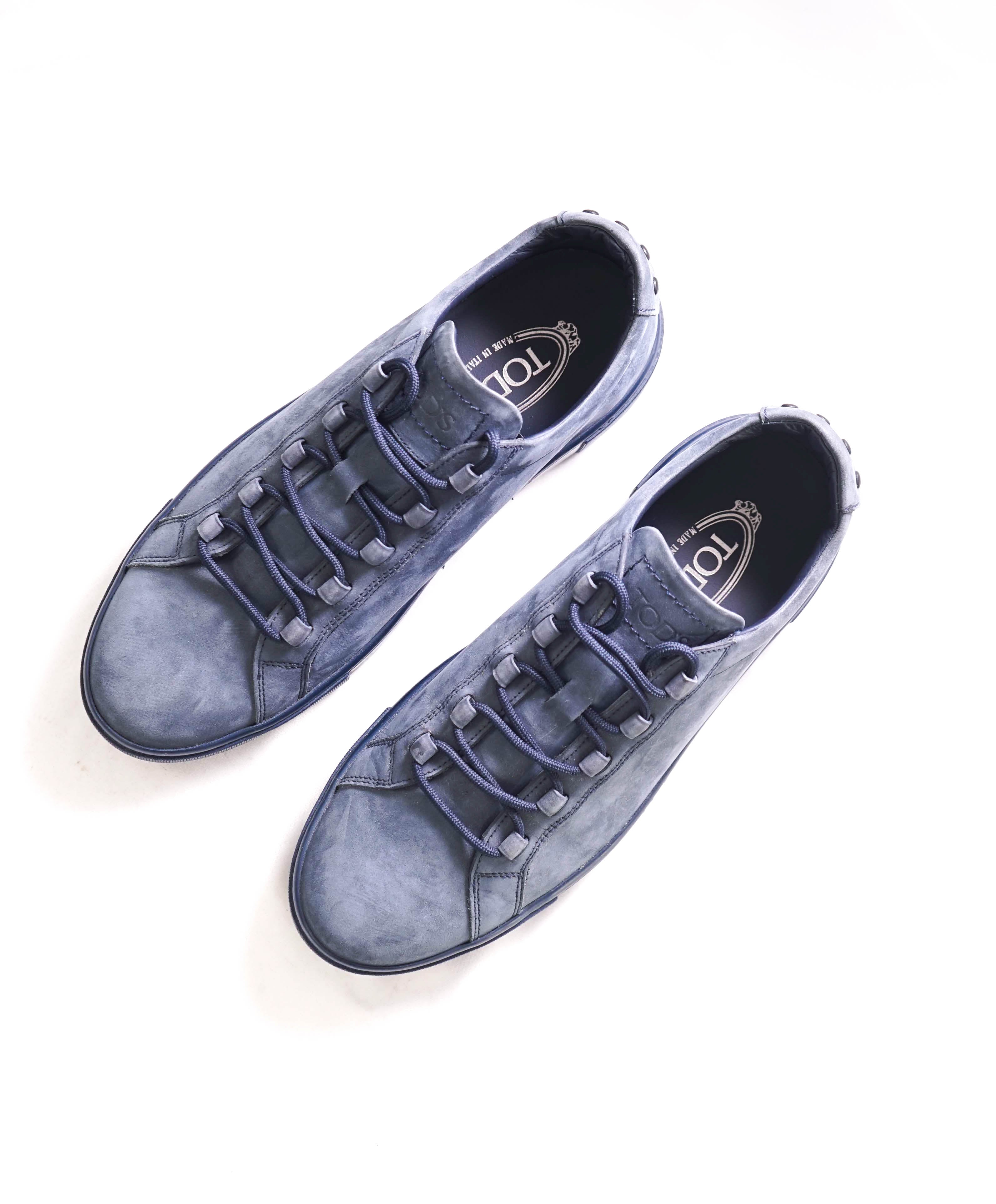 TOD’S - Blue Suede Logo Low Top Sneakers - 9 US (8T)