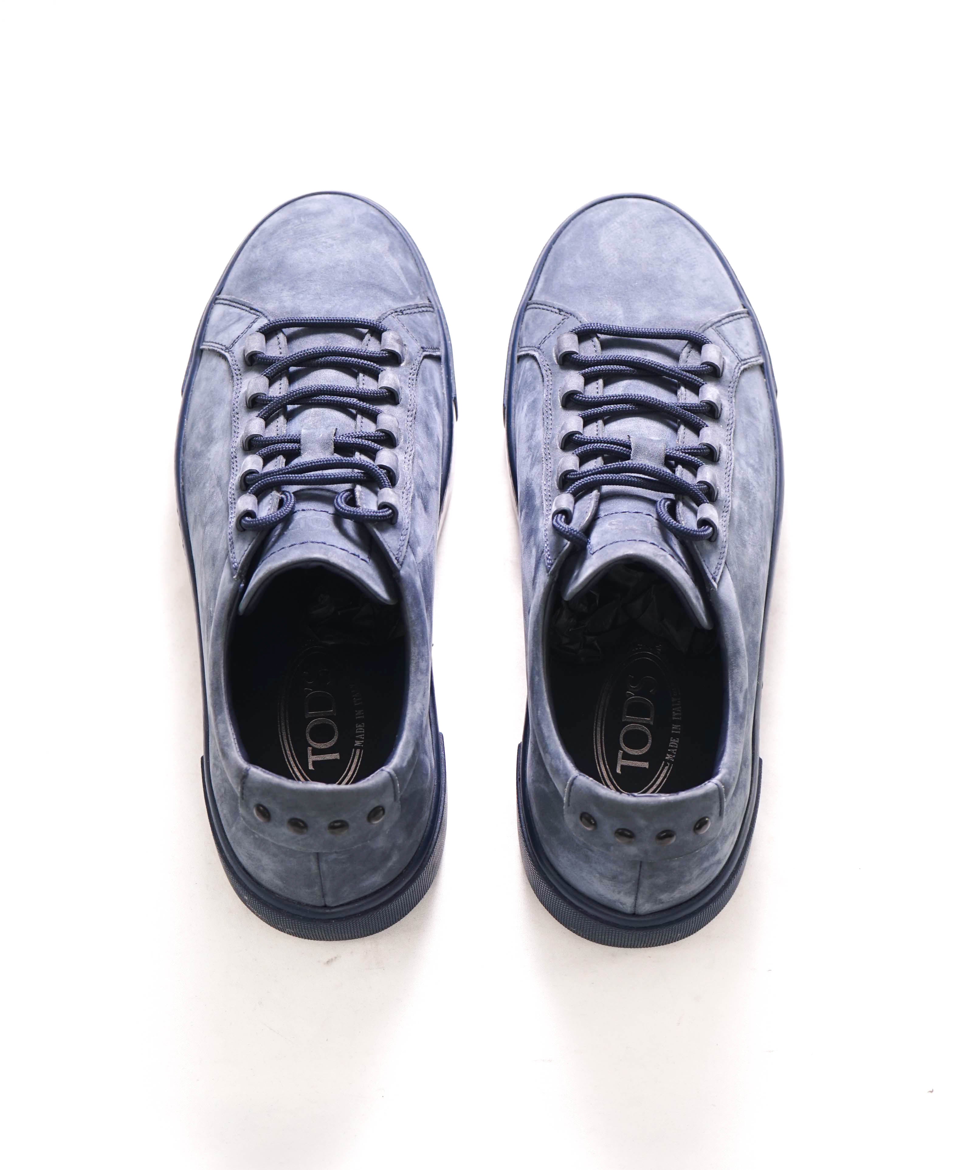 TOD’S - Blue Suede Logo Low Top Sneakers - 9 US (8T)