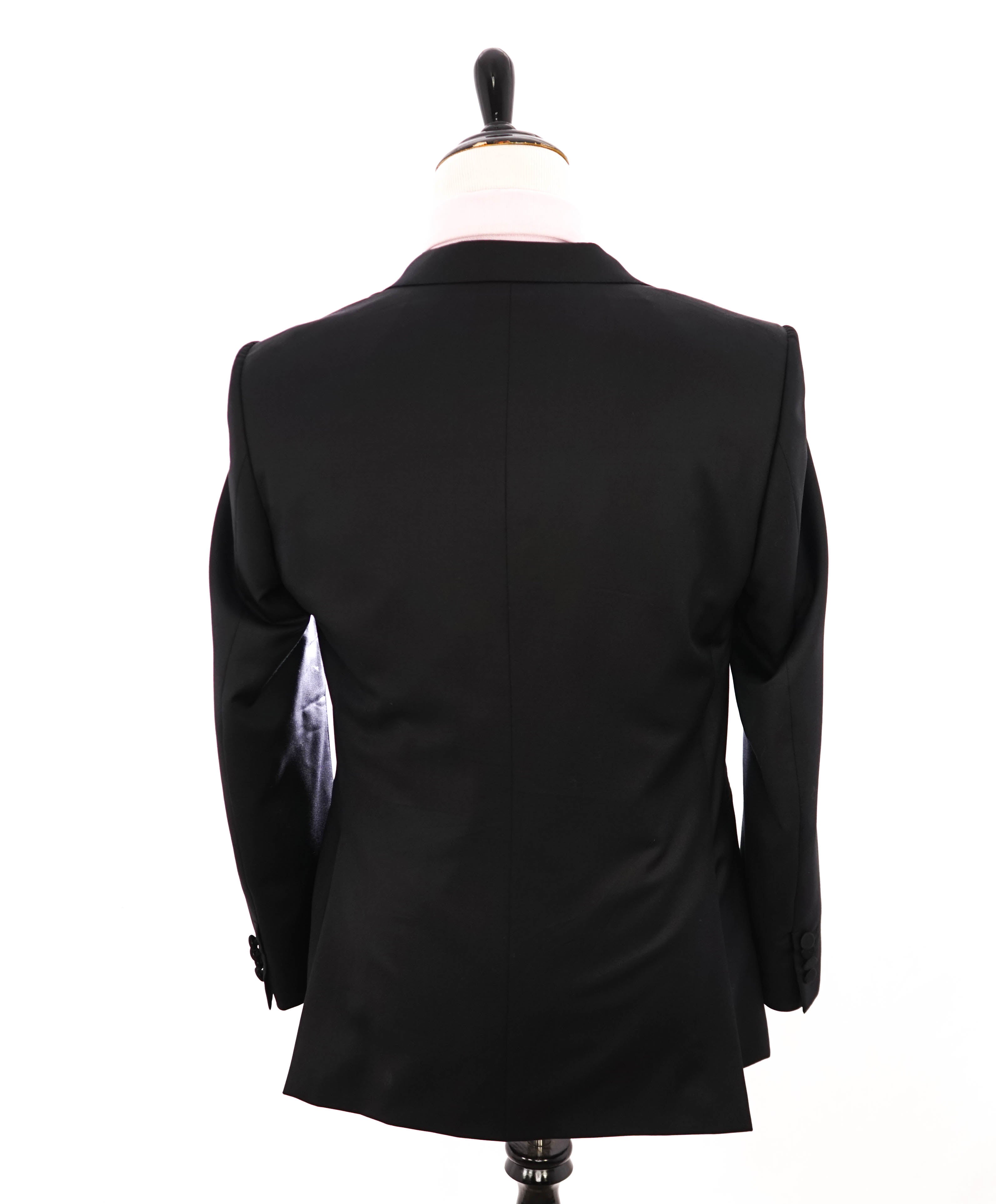 ERMENEGILDO ZEGNA -"MICRONSPHERE MILA" PEAK LAPEL Black Tuxedo - 40R