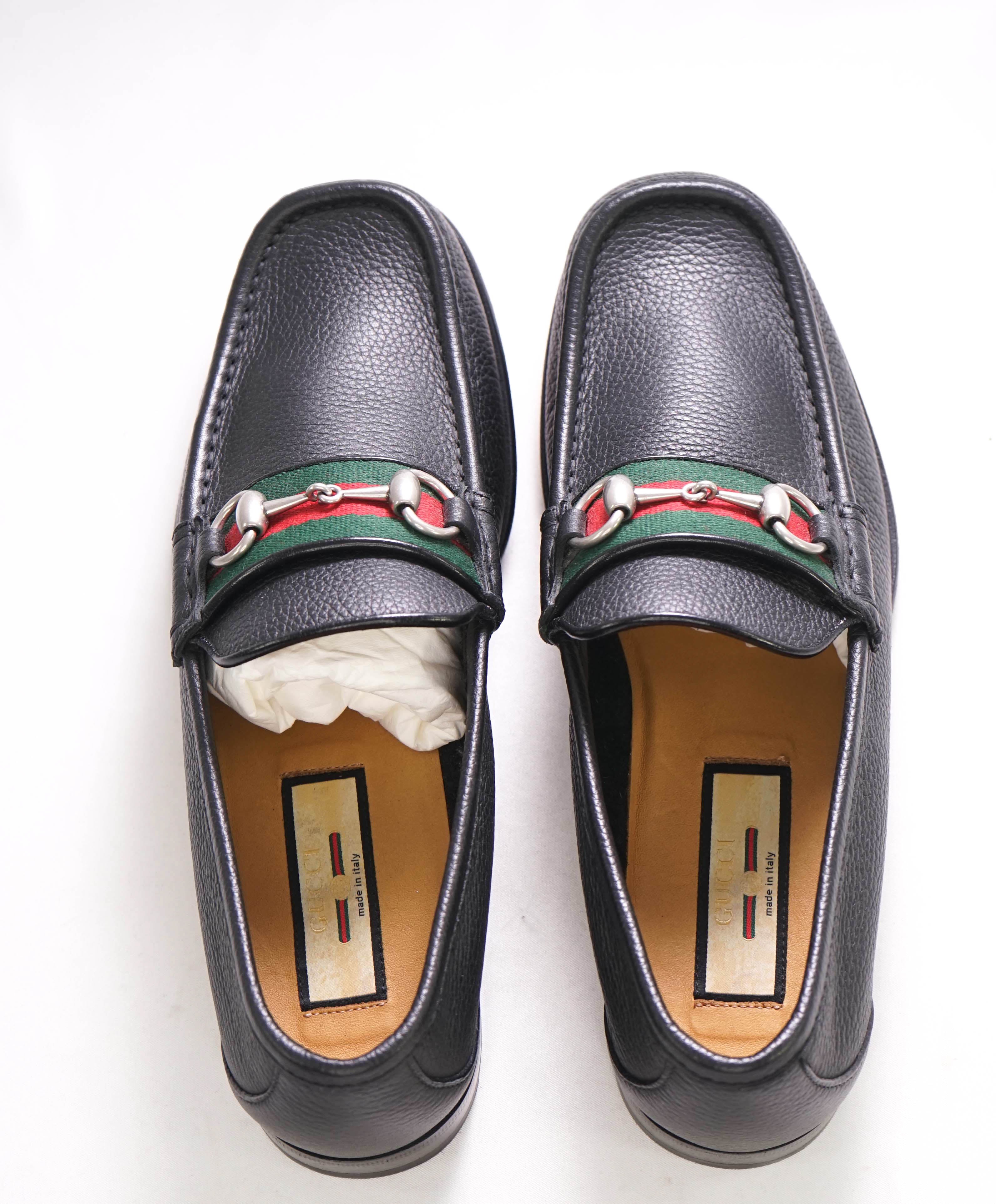 $920 GUCCI - WEB Horse-bit Loafers Black Iconic Style - 8 US (7.5 G)