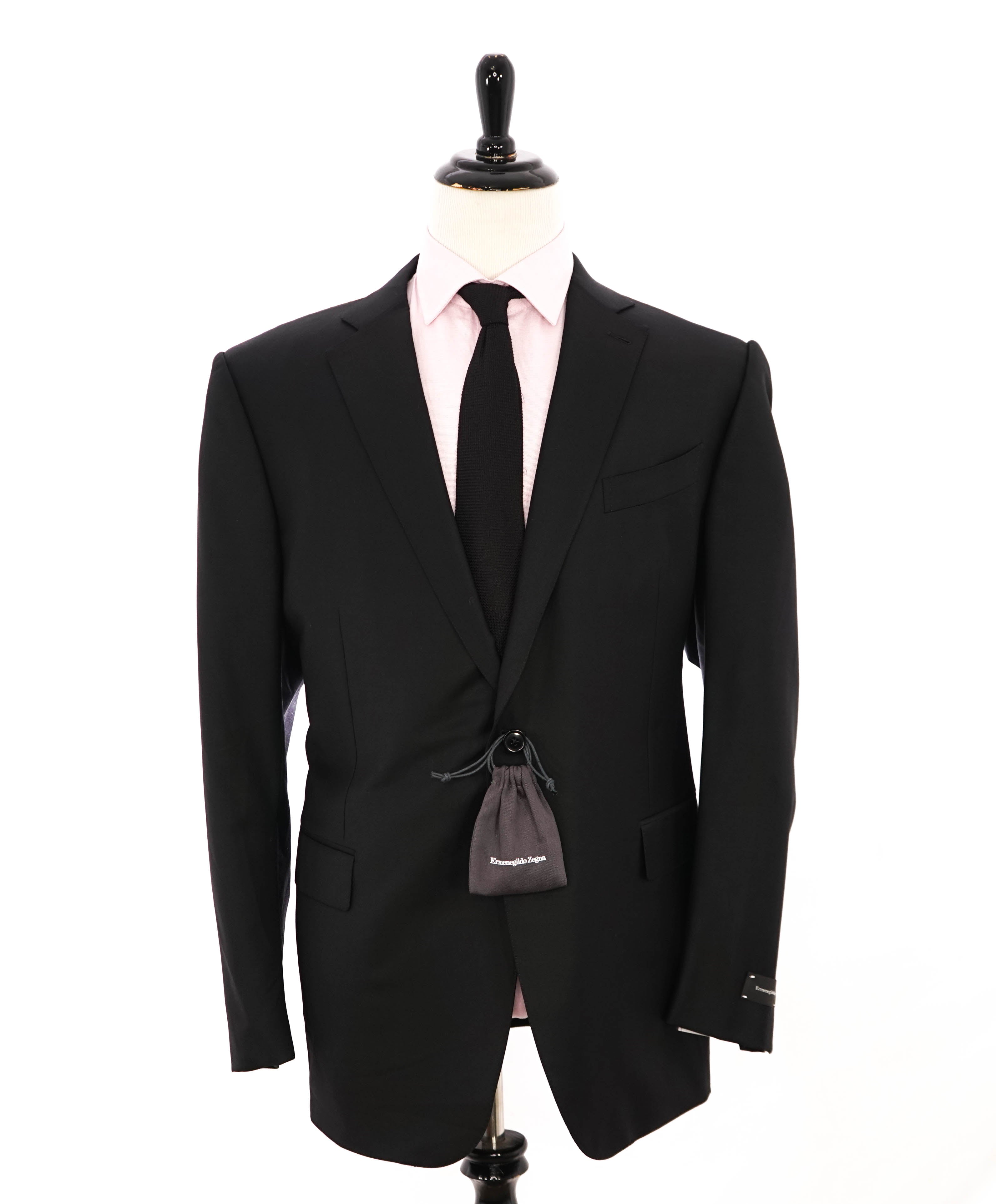 $3,250 ERMENEGILDO ZEGNA - "TROFEO" Black Blazer - 50R