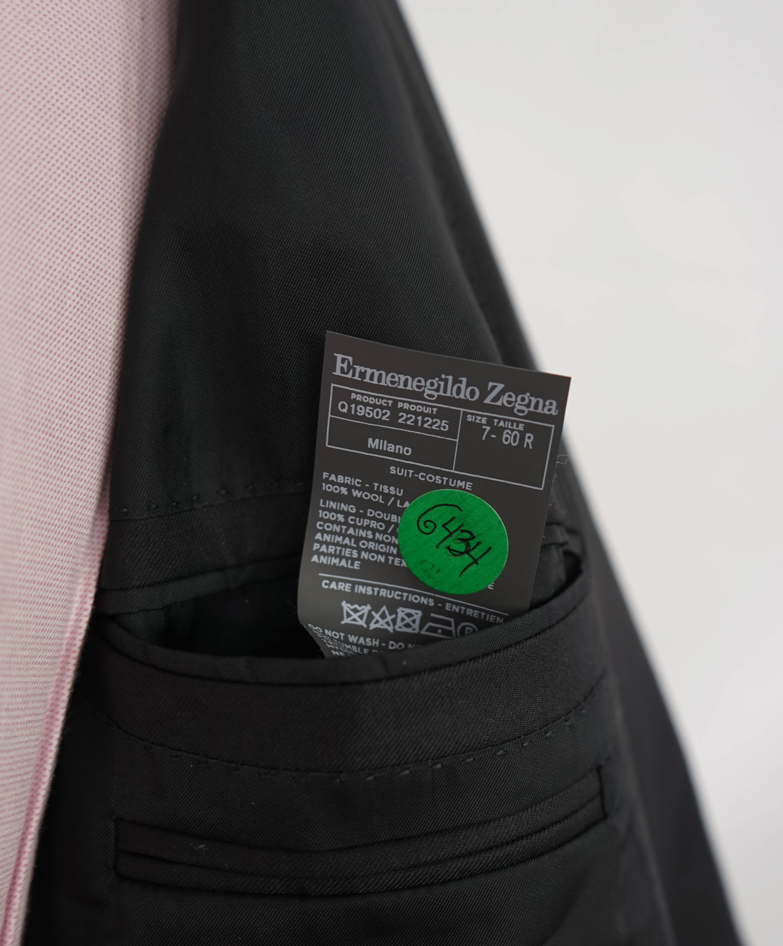 $3,250 ERMENEGILDO ZEGNA - "TROFEO" Black Blazer - 50R