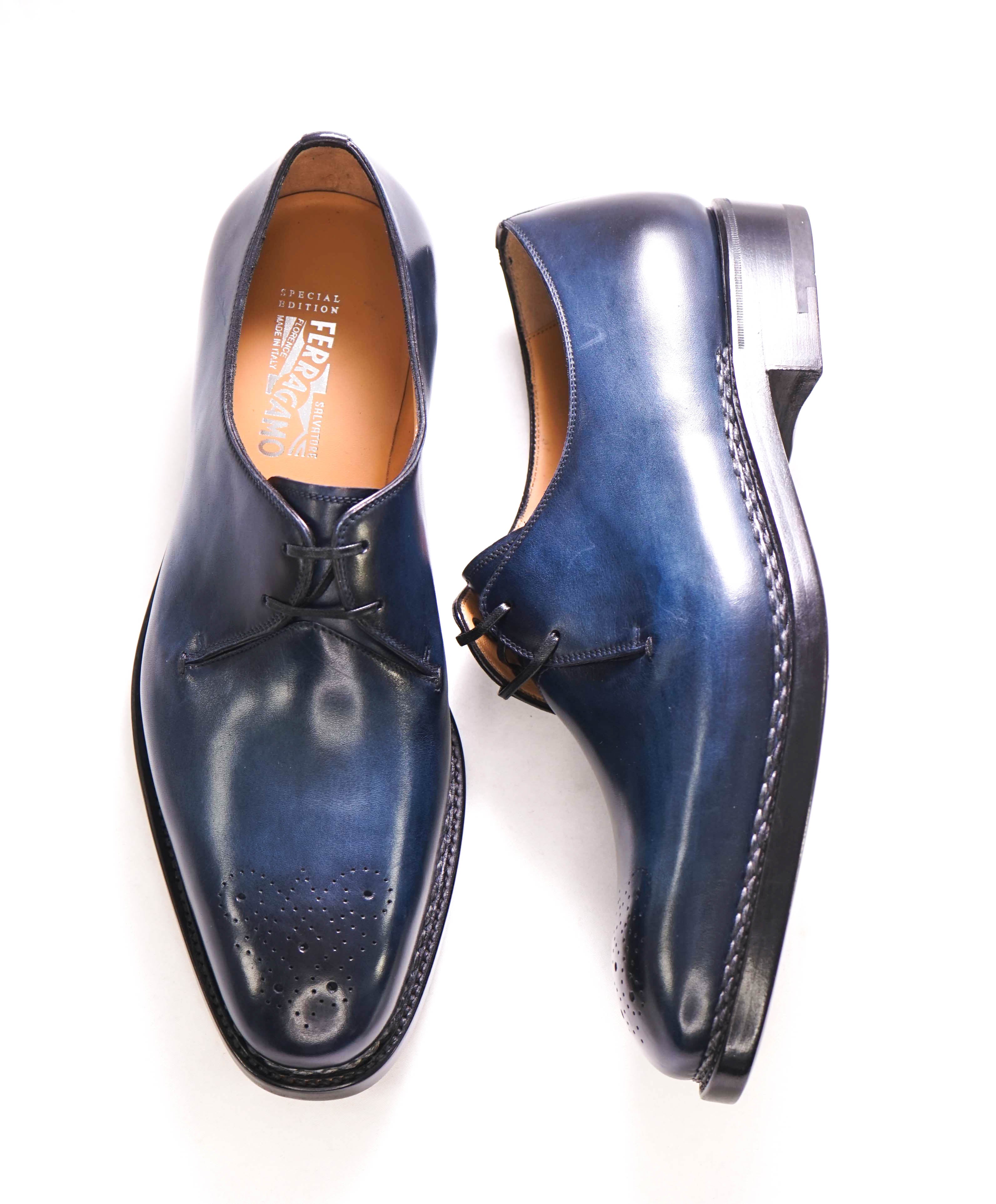 $1,795 SALVATORE FERRAGAMO - "TRAMEZZA" SPECIAL EDITION Oxford - 9 EE