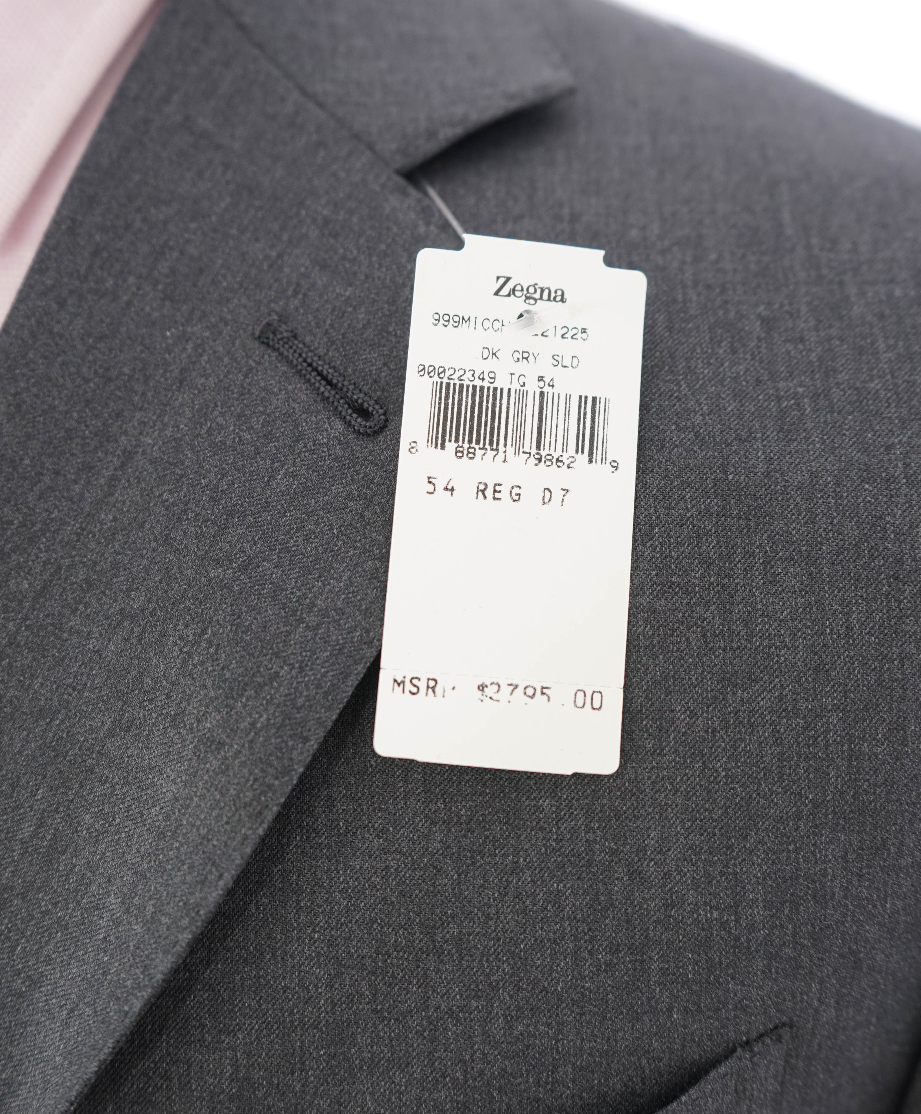 $2,695 ERMENEGILDO ZEGNA -"Micronsphere" GRAY Blazer - 44R