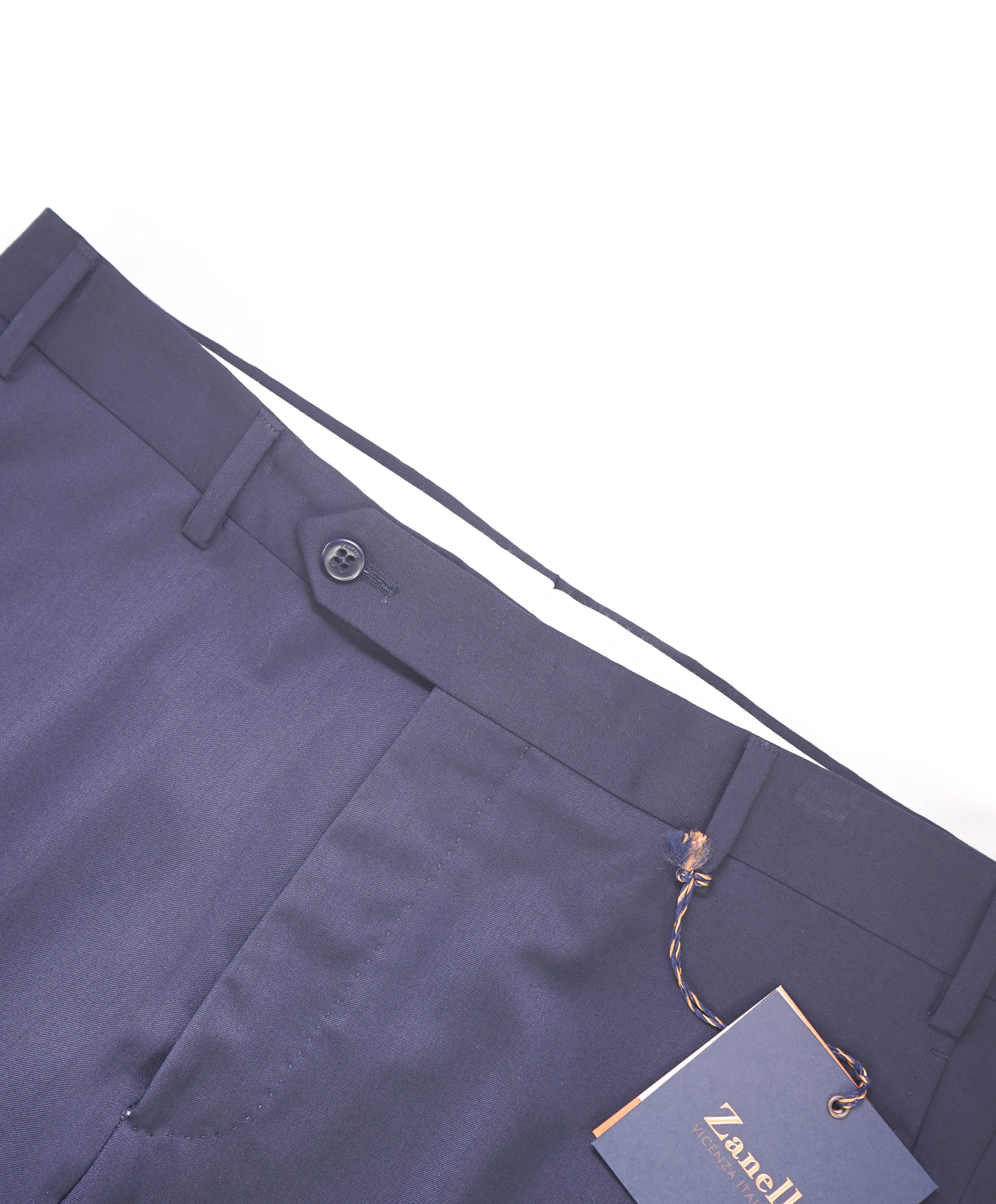 ZANELLA - *Closet Staple* Navy “Devon” Flat Front Dress Pants - 34W