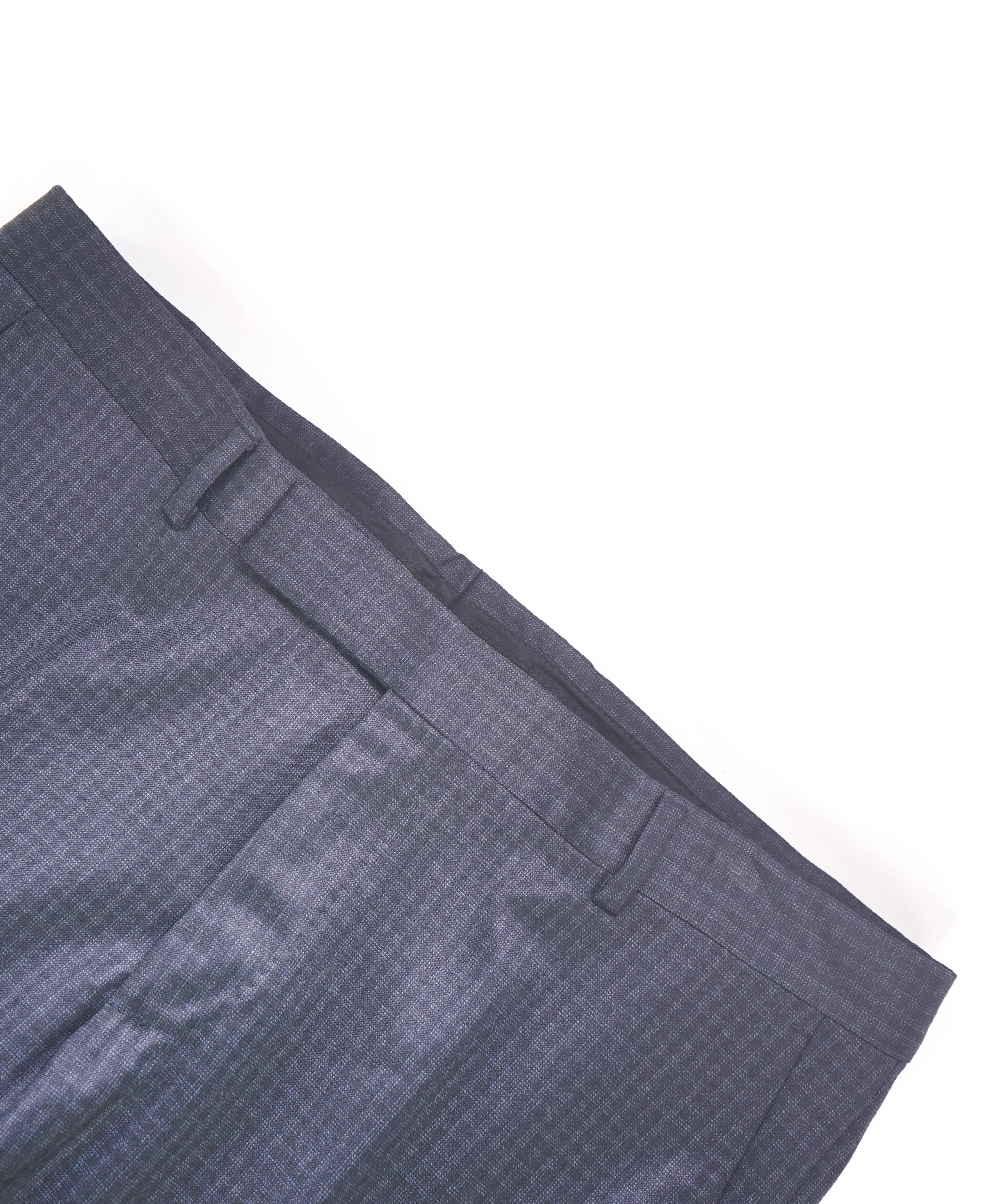 Z ZEGNA - *CLOSET STAPLE* Gray Check "SLIM" Flat Front Dress Pants - 34W