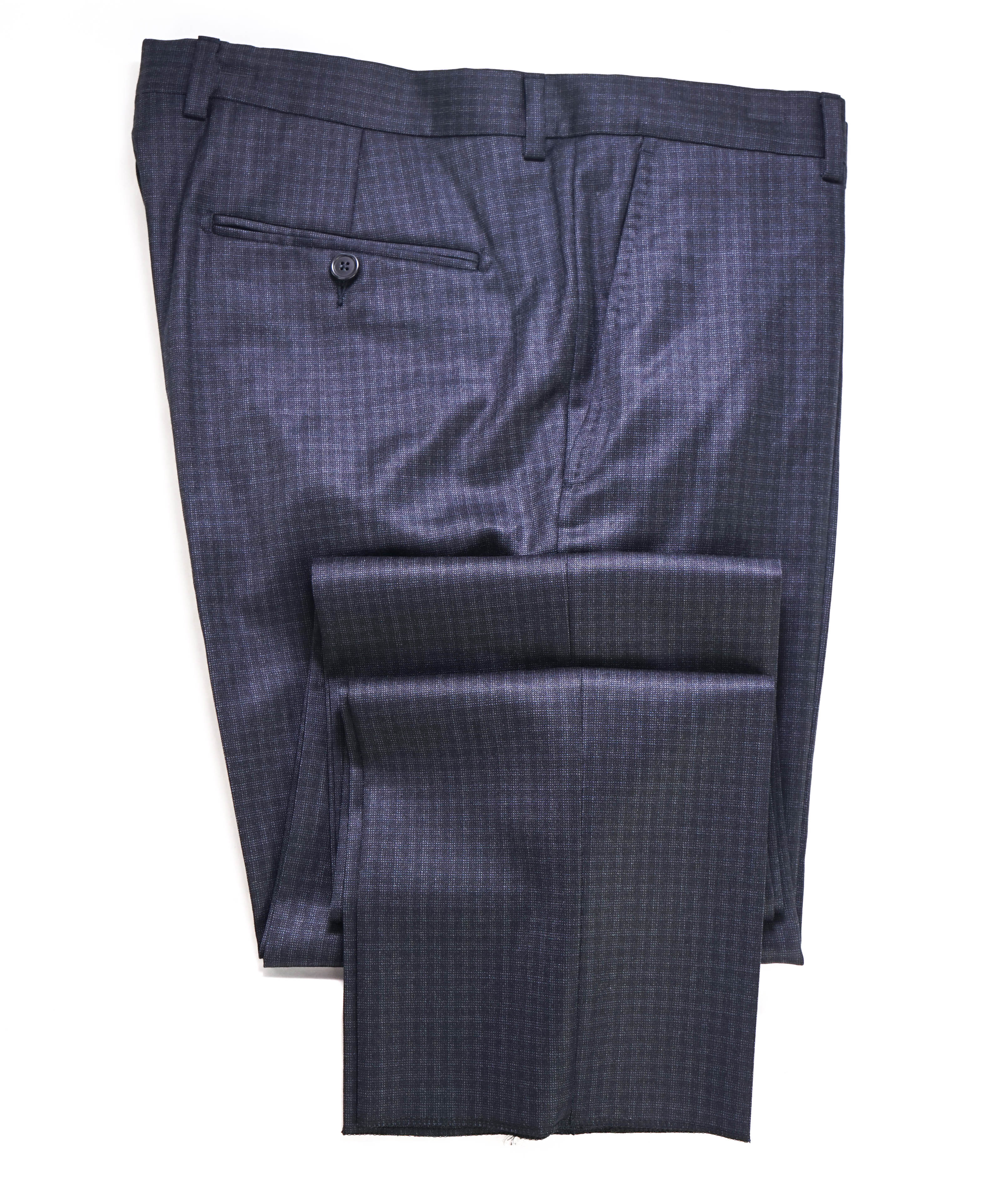 Z ZEGNA - *CLOSET STAPLE* Gray Check "SLIM" Flat Front Dress Pants - 34W