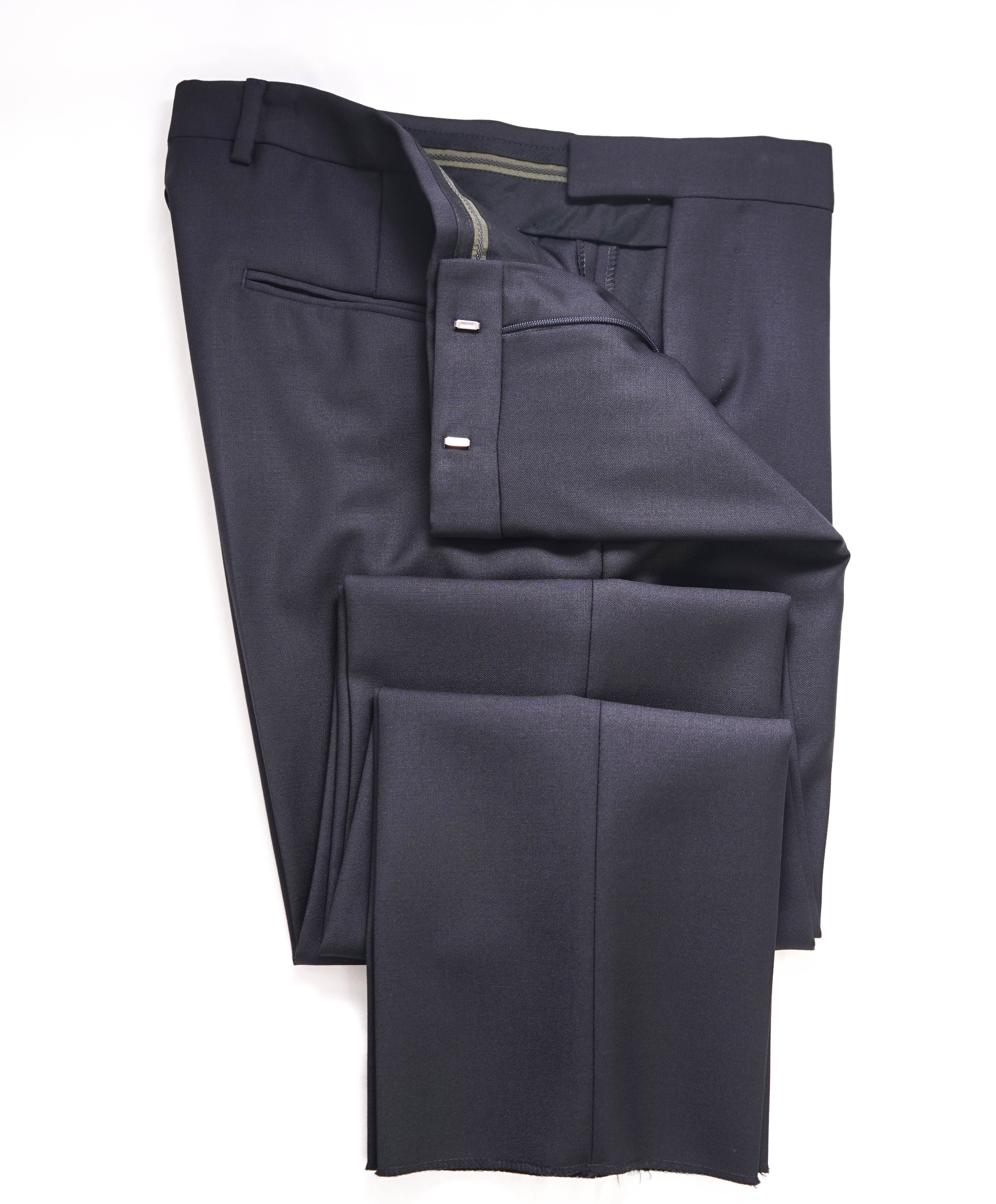 Z ZEGNA - *CLOSET STAPLE* Black Solid "SLIM" Flat Front Dress Pants - 32W