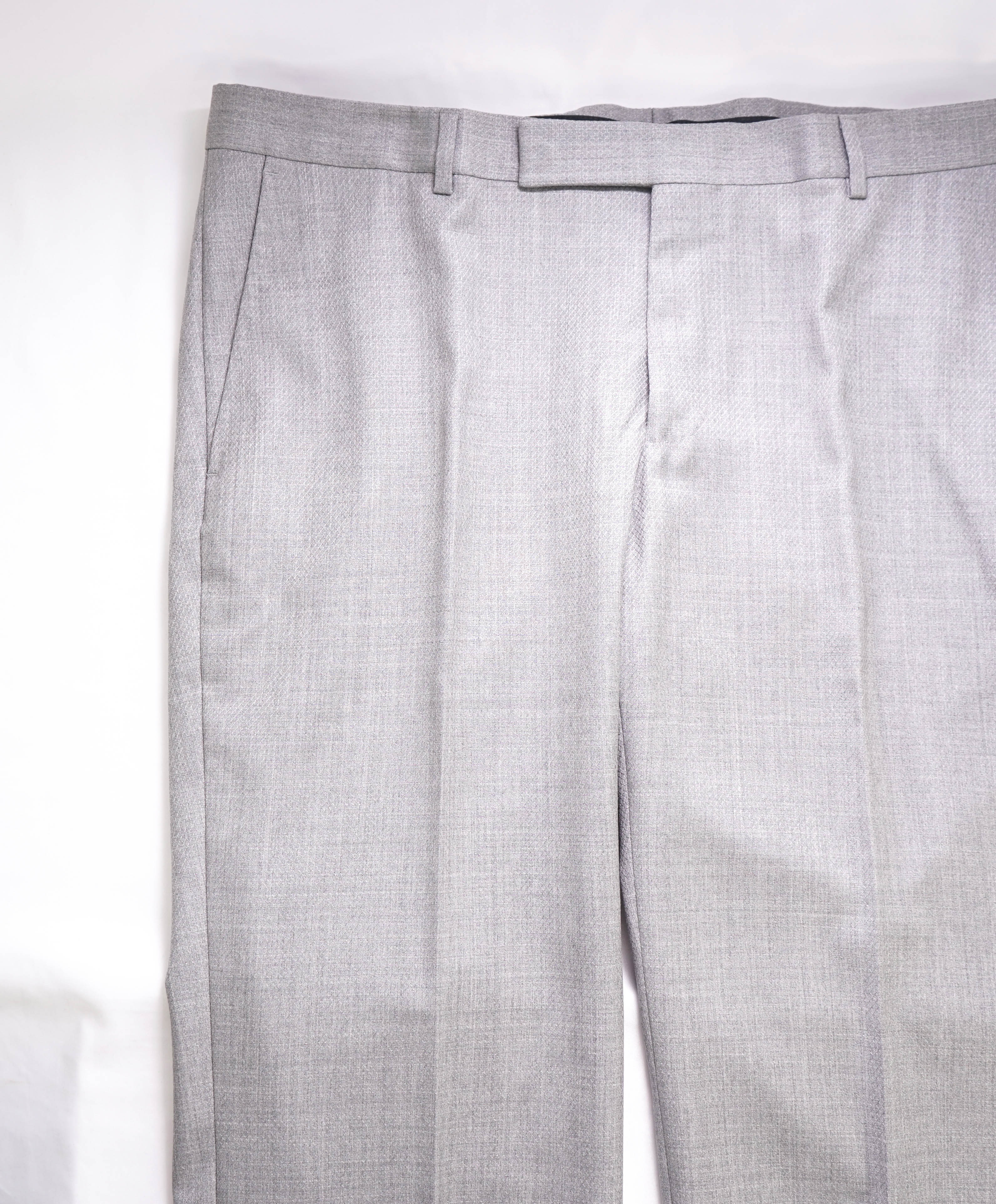 Z ZEGNA - Diamond Print Geometric "SLIM" Flat Front Dress Pants - 37W