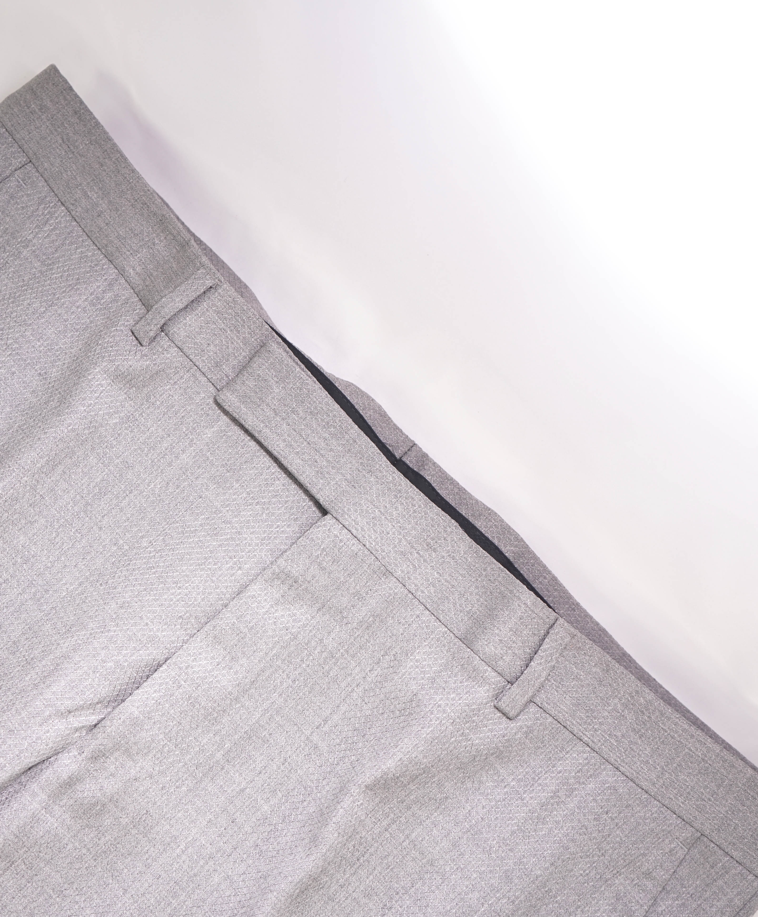 Z ZEGNA - Diamond Print Geometric "SLIM" Flat Front Dress Pants - 39W