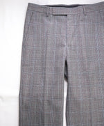 Z ZEGNA - Gray/Blue Prince of Wales "RAGULAR" Flat Front Pants - 31W