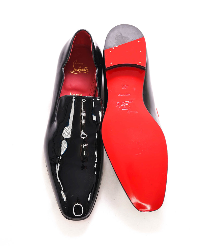 $945 CHRISTIAN LOUBOUTIN - * DANDY CHICK* Black Patent Leather Loafers - 9.5 US (42.5)