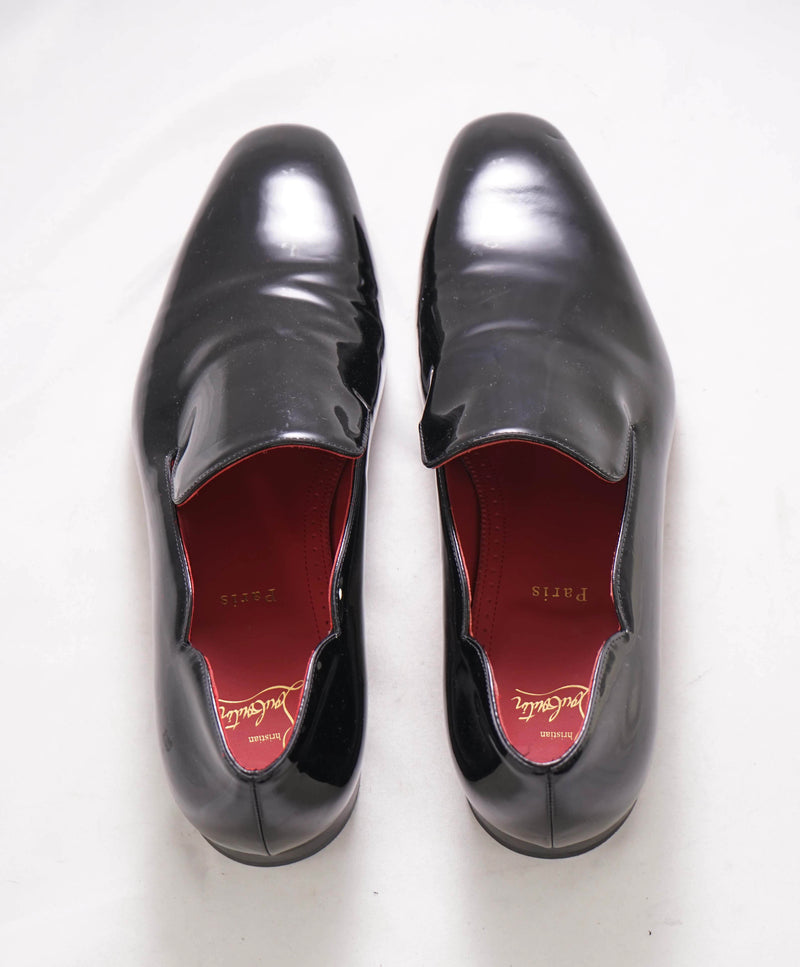 $945 CHRISTIAN LOUBOUTIN - * DANDY CHICK* Black Patent Leather Loafers - 9.5 US (42.5)