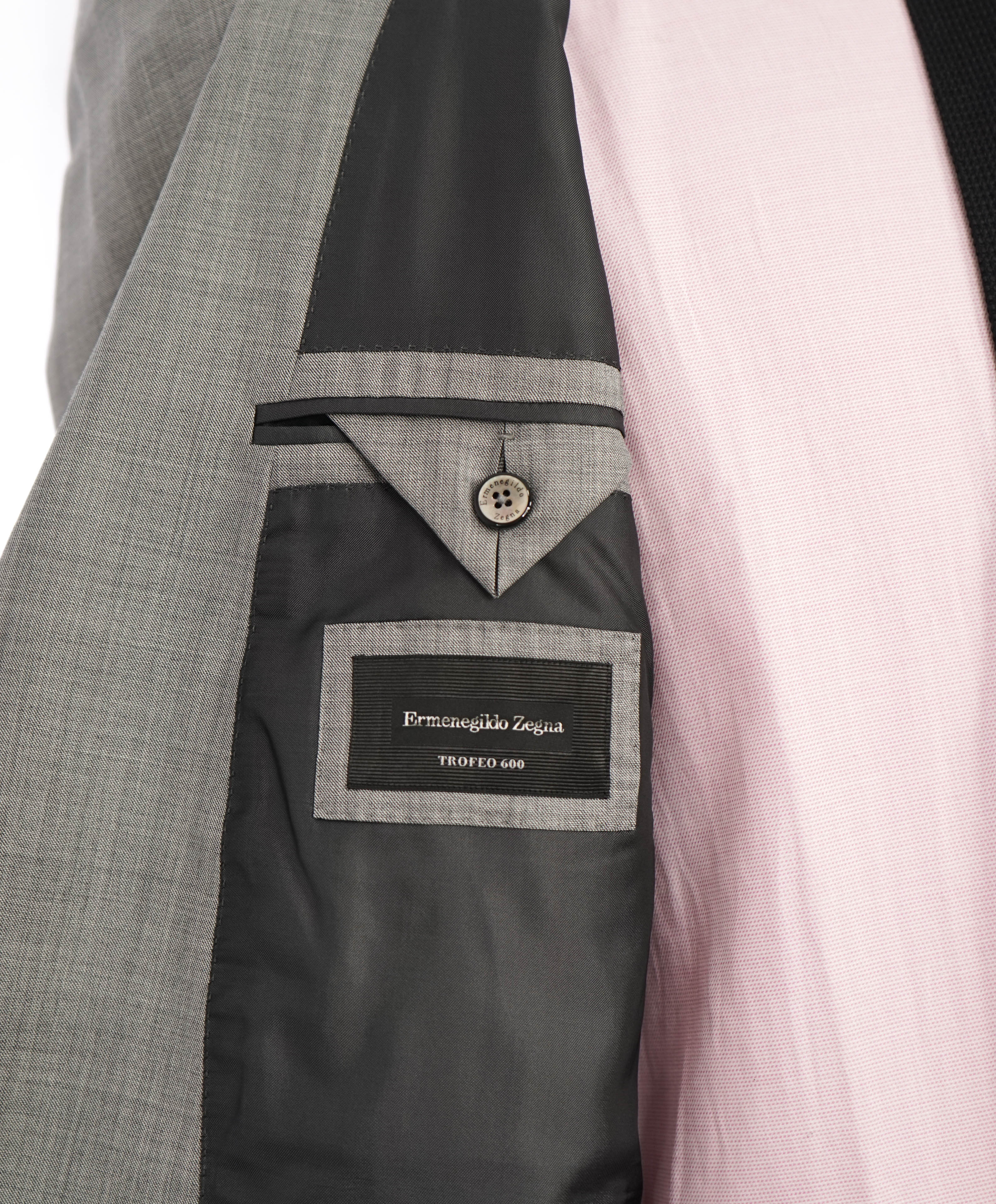 $3,250 ERMENEGILDO ZEGNA -"TROFEO 600" Gray SILK Blazer - 42R