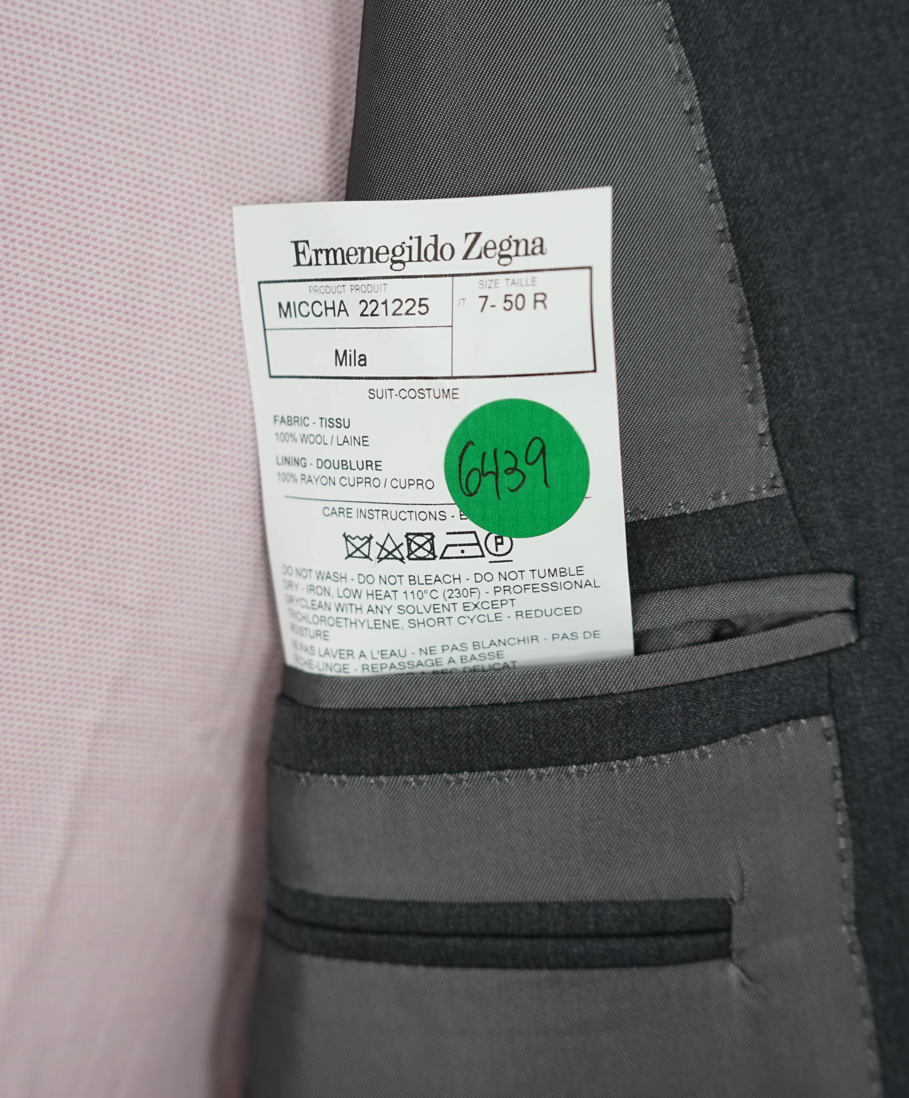 $2,695 ERMENEGILDO ZEGNA -"Micronsphere" GRAY Blazer - 40R