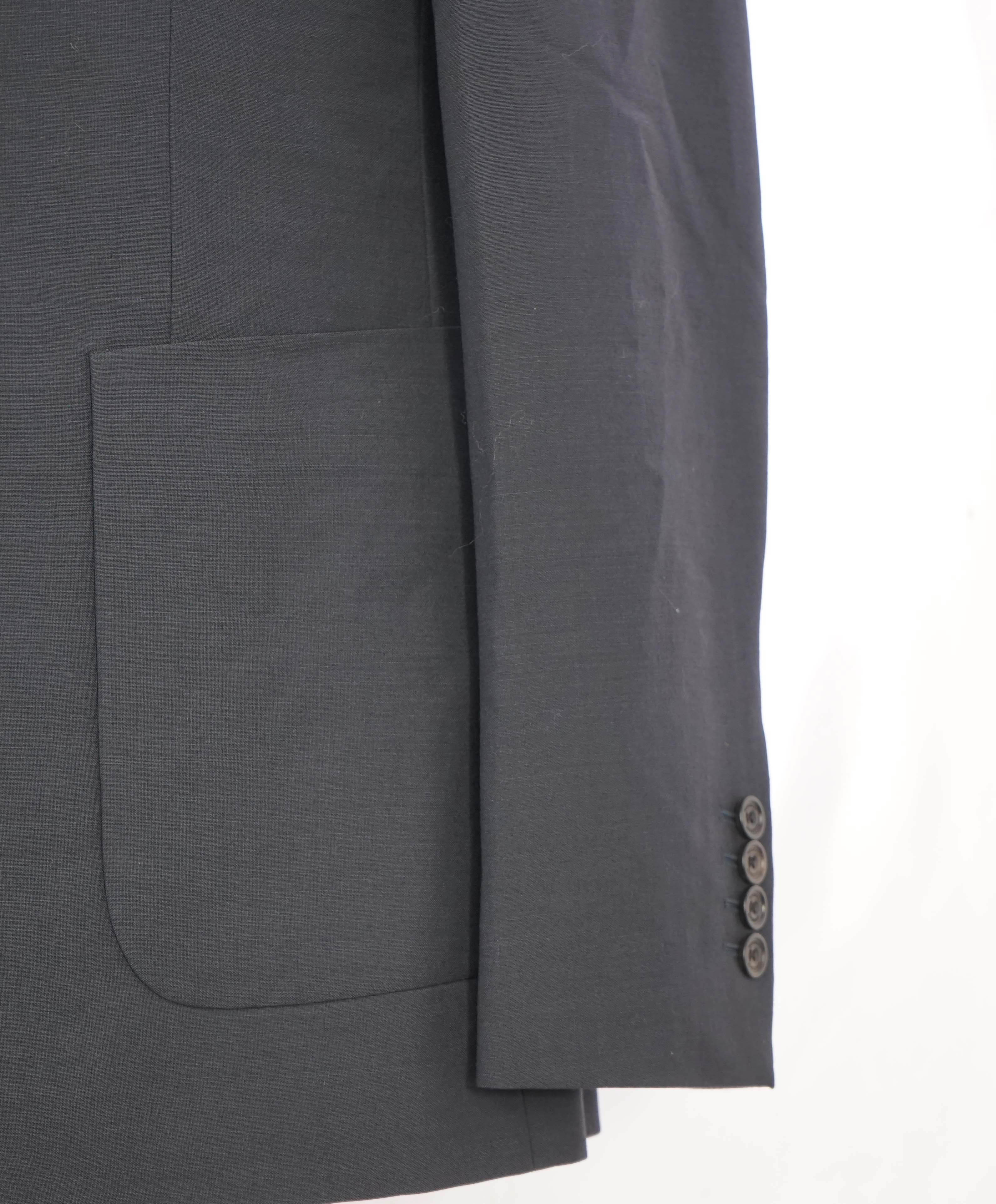 $1,495 BURBERRY - Navy Wool/Mohair LOGO Patch Pocket Blazer - 40R