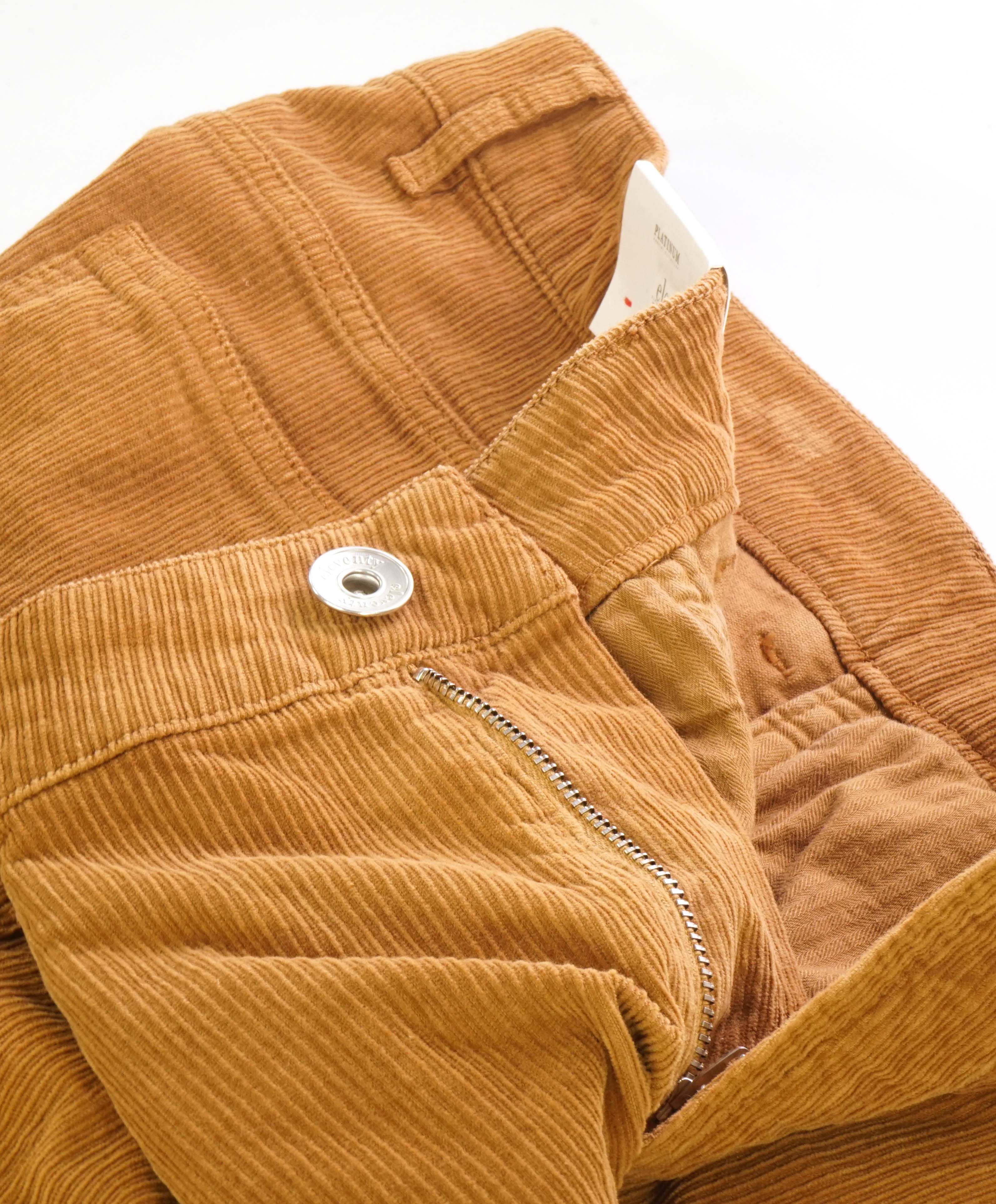 $495 ELEVENTY - CAMEL Cotton 5-Pocket Corduroy Chino Casual/Slim Pants- 36W