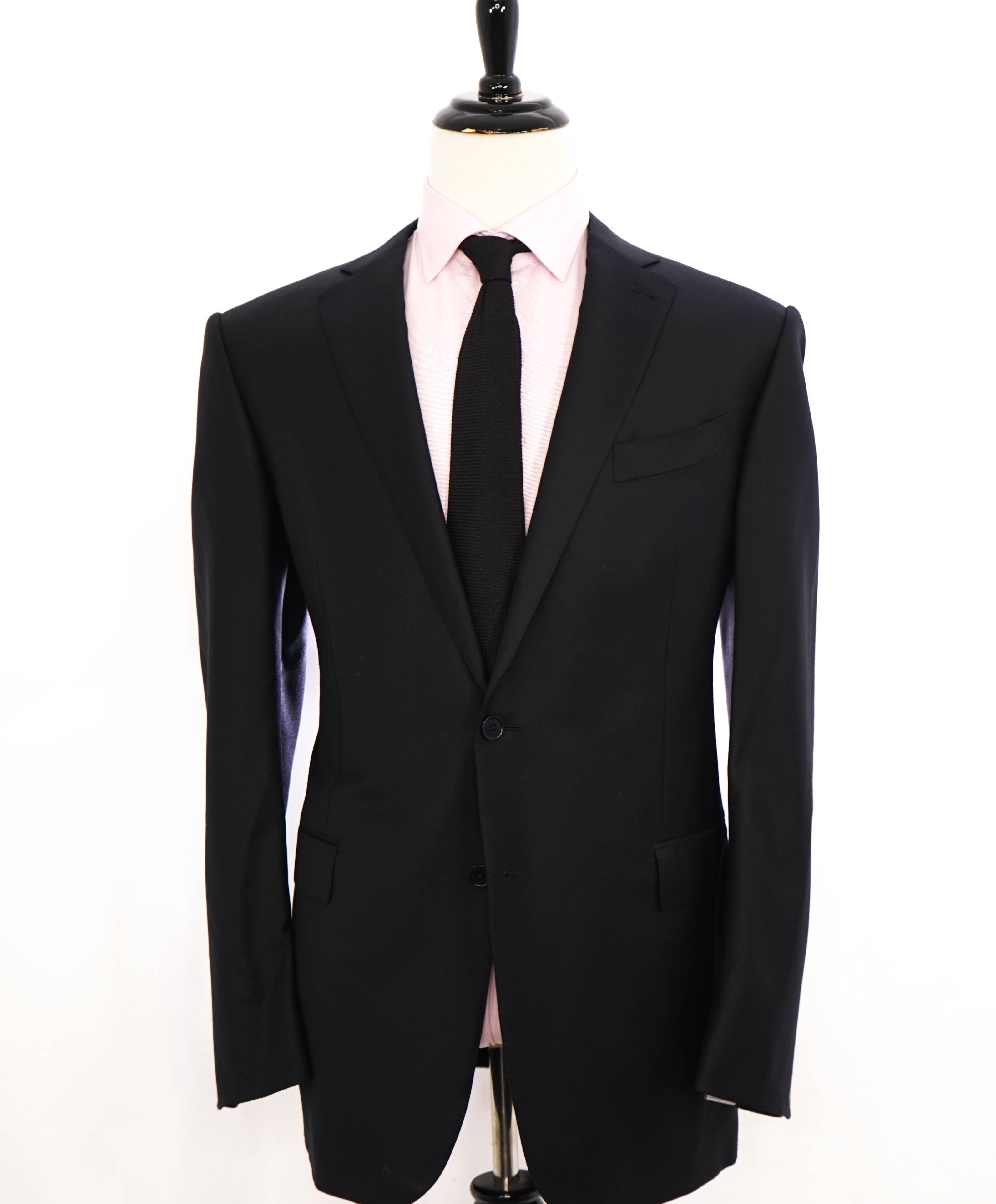 $3,295 ERMENEGILDO ZEGNA -"TROFEO" MILANO Black Blazer - 48L