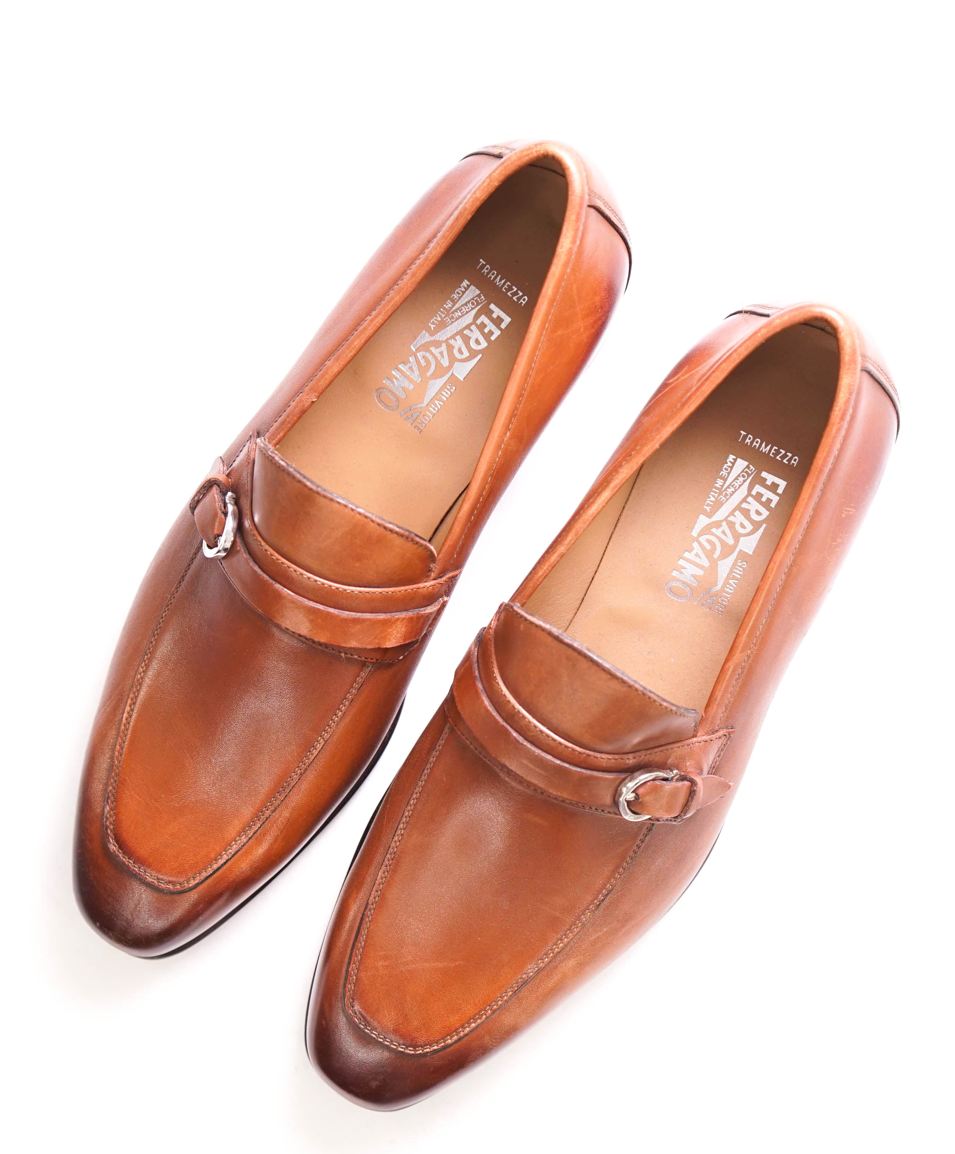 SALVATORE FERRAGAMO - TRAMEZZA "NETO" Leather Loafers - 7.5 EE