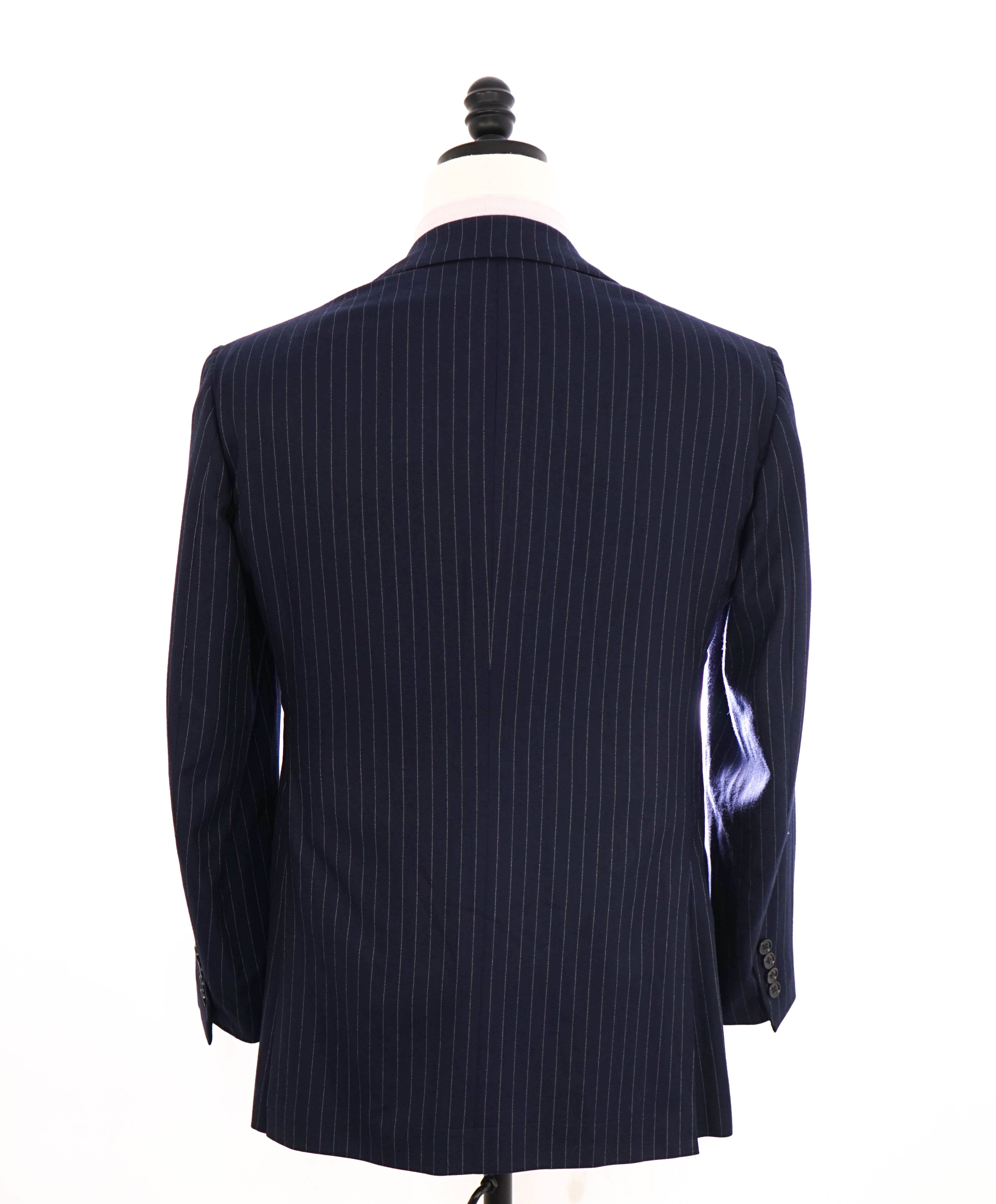 RALPH LAUREN PURPLE LABEL - Blue ICONIC RLPL Chalk Stripe 2-Btn Suit - 40R