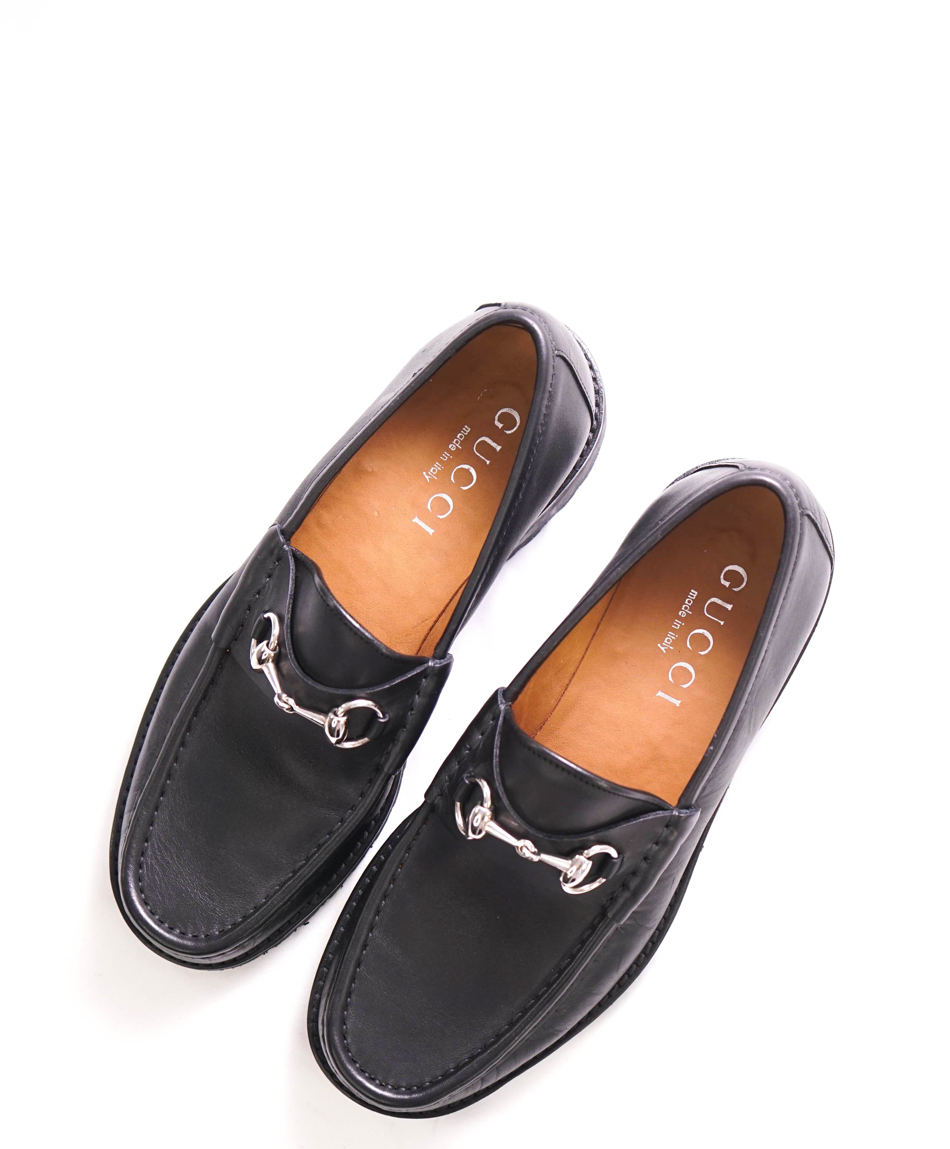 GUCCI - Horse-bit Loafers Black Iconic Style - 9US (8.5 G Stamped On Shoe)