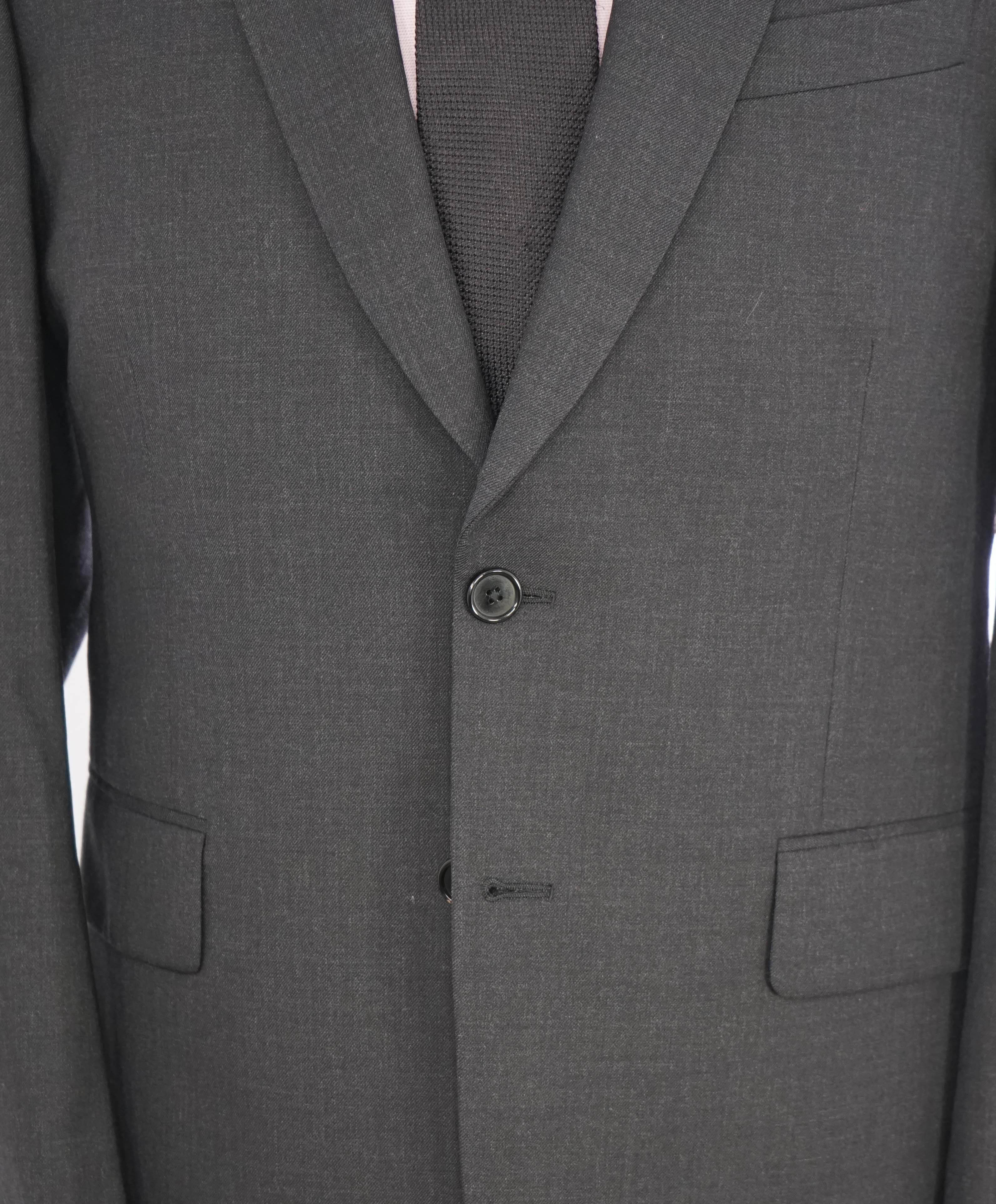 PAUL SMITH - Wool “SOHO Solid Charcoal Gray 2-Button Wool Suit- 40R