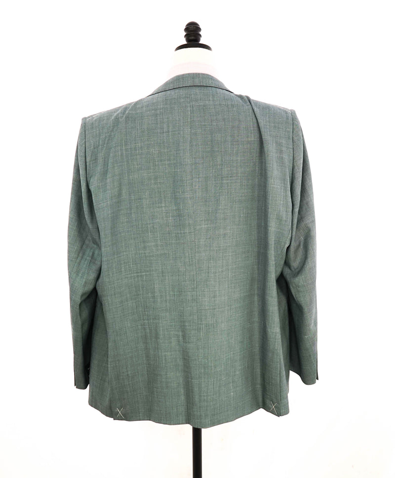 $4,995 ERMENEGILDO ZEGNA -“ACHILLFARM" *Su Misura* Wool/Silk/Linen Green Suit - 54R US