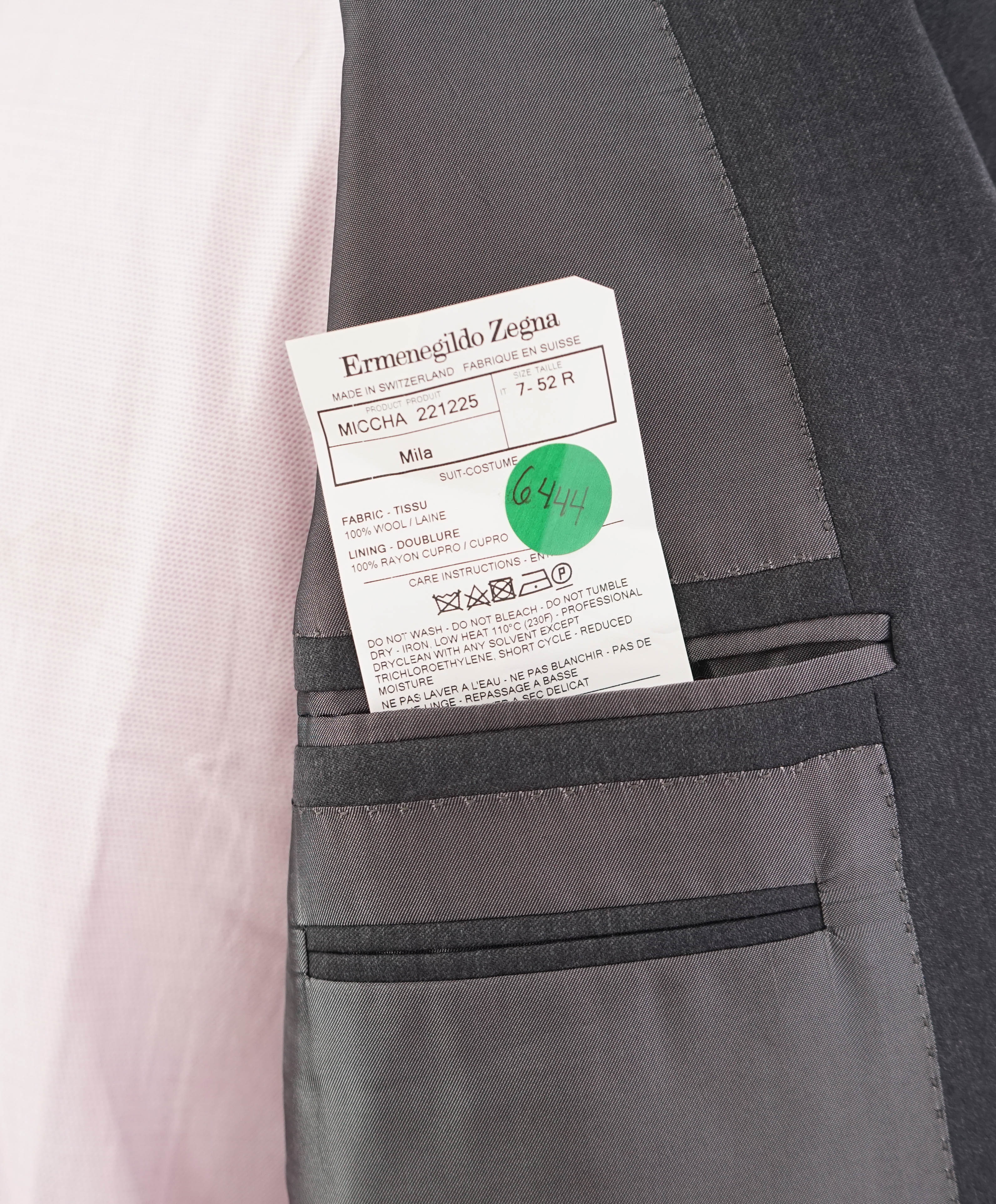 $2,695 ERMENEGILDO ZEGNA -"Micronsphere" GRAY Blazer - 42R