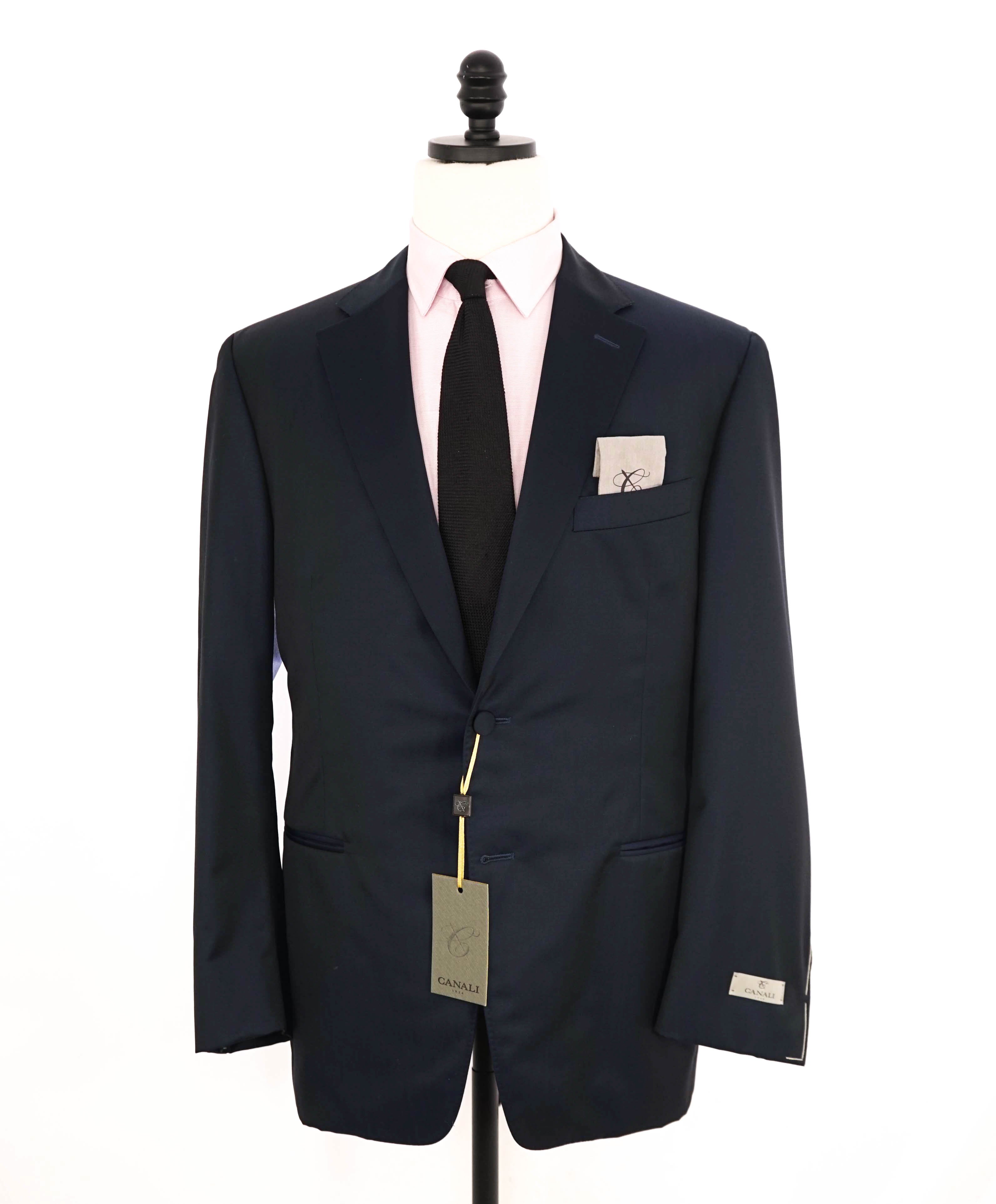 $2,195 CANALI - Navy Blue *RARE* Notch Lapel Tuxedo Suit - 44R